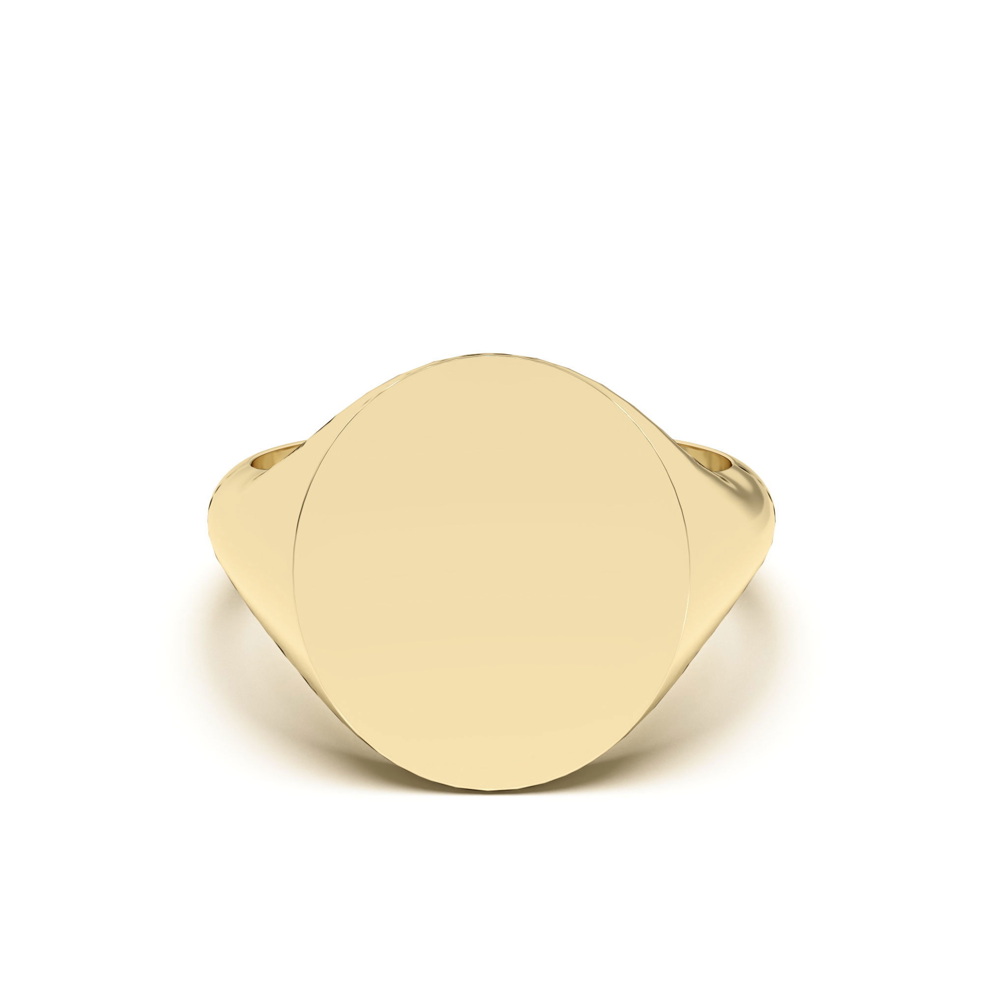 Men's Oval Shaped Comfort Fit Signet Ring