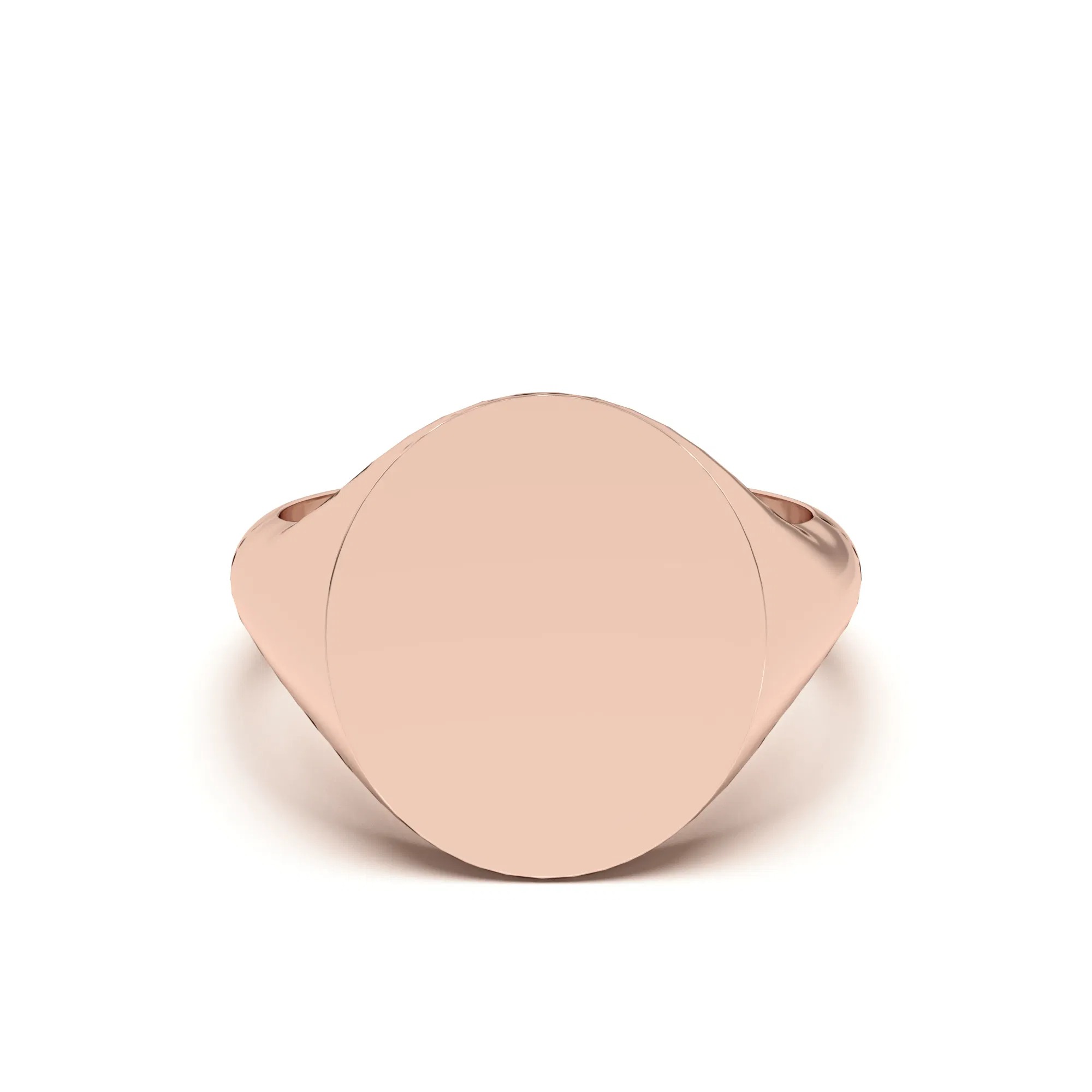 Men's Oval Shaped Comfort Fit Signet Ring