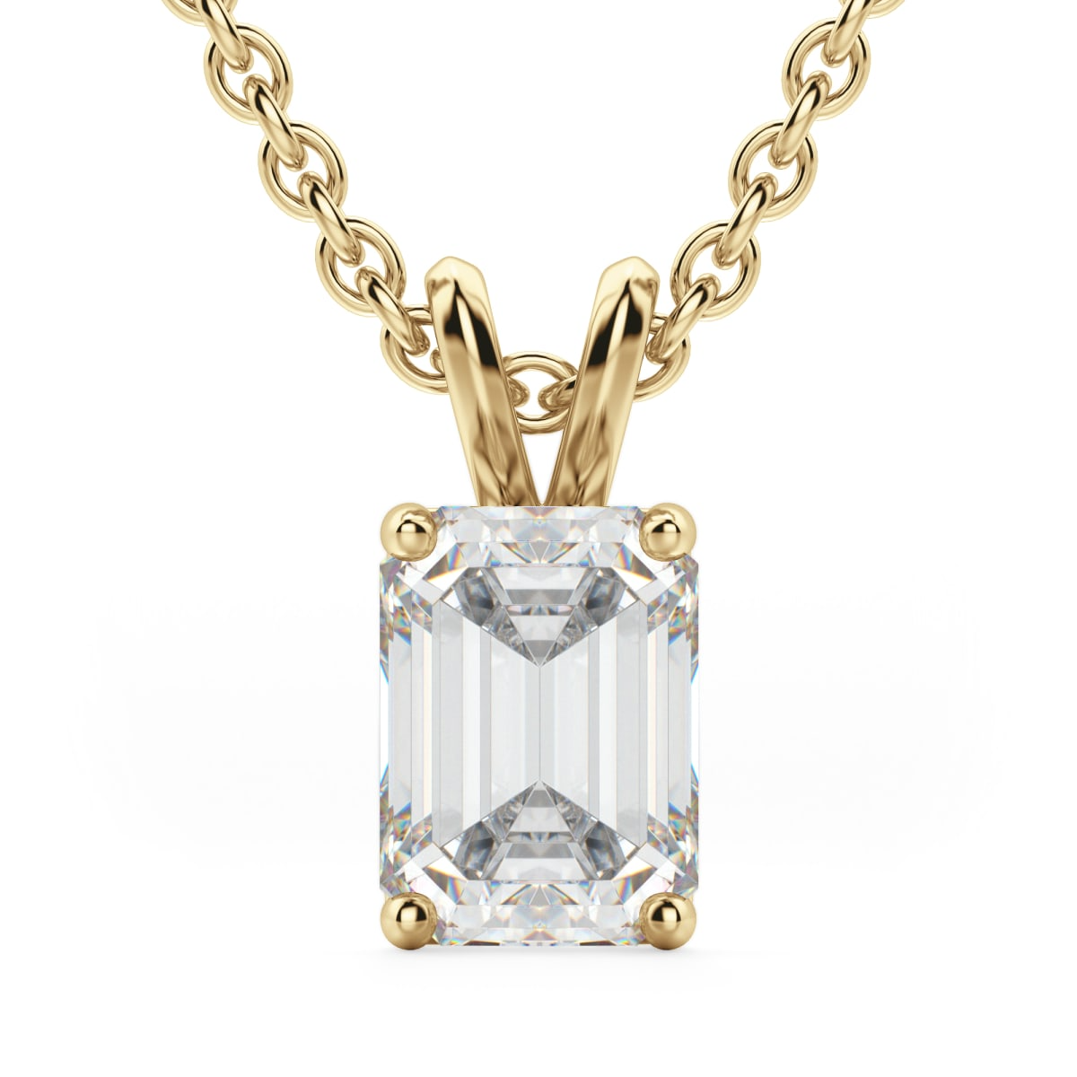 Basket Set Emerald Cut Pendant