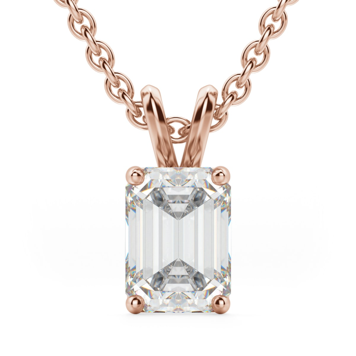 Basket Set Emerald Cut Pendant