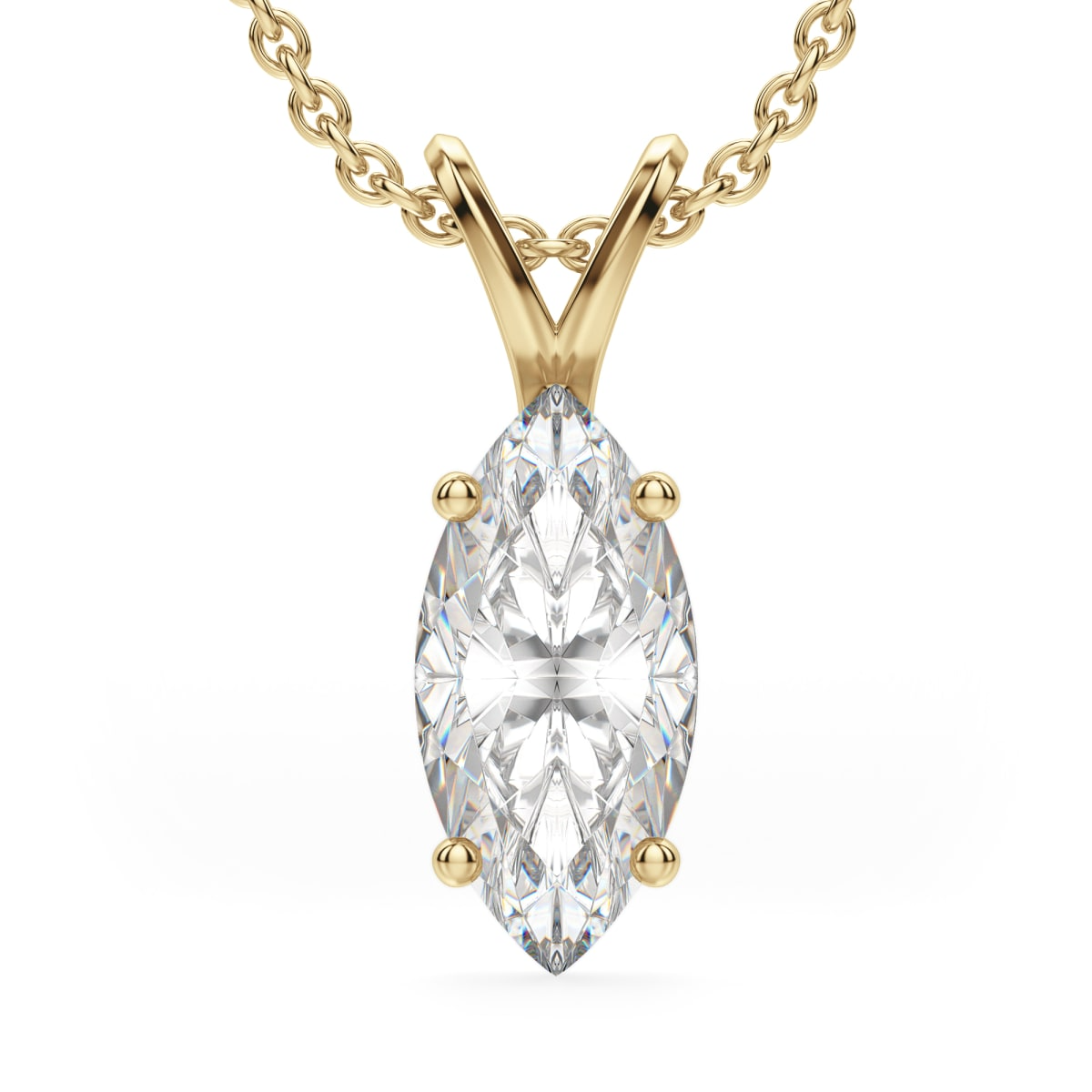 Basket Set Marquise Cut Pendant