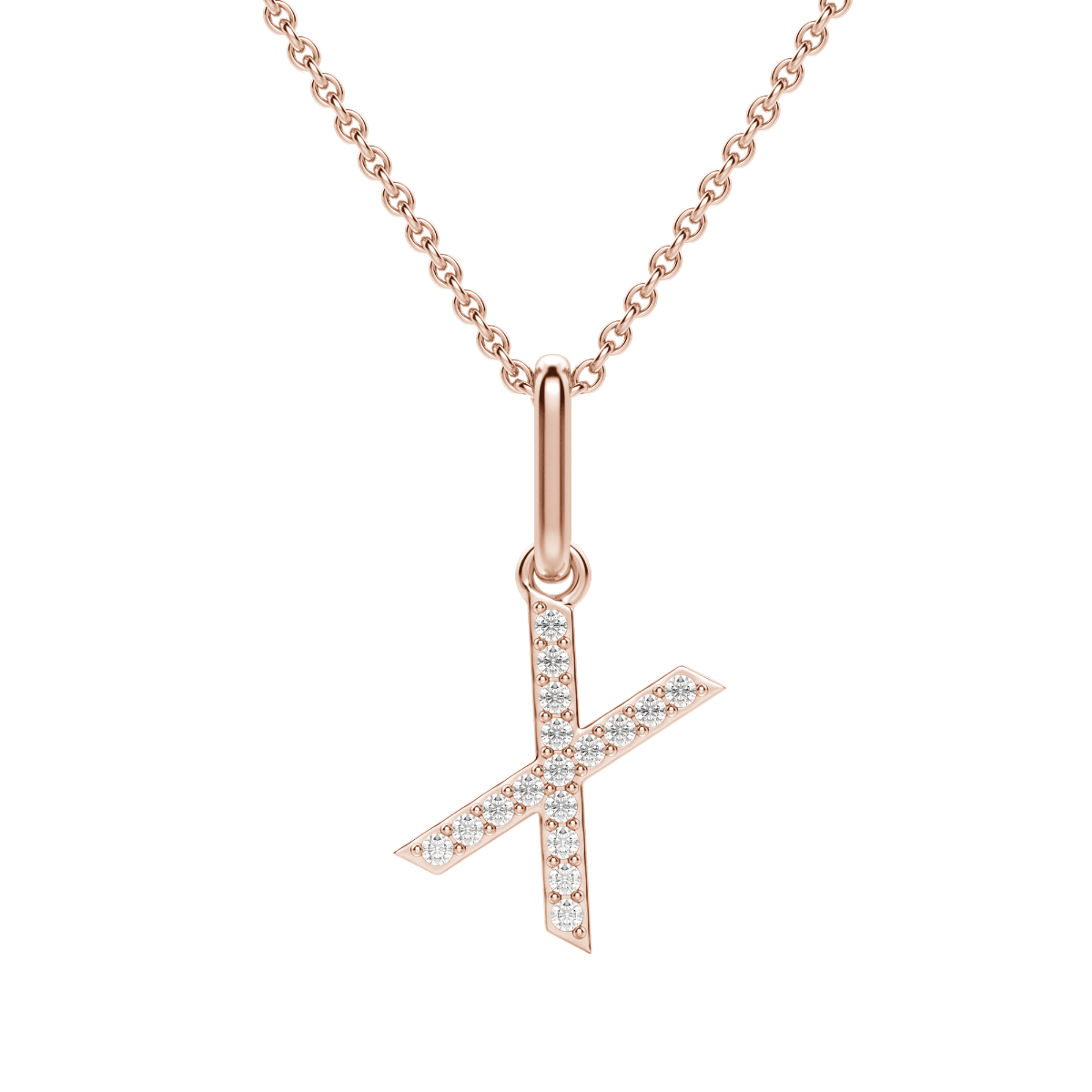 "X" Initial Pendant
