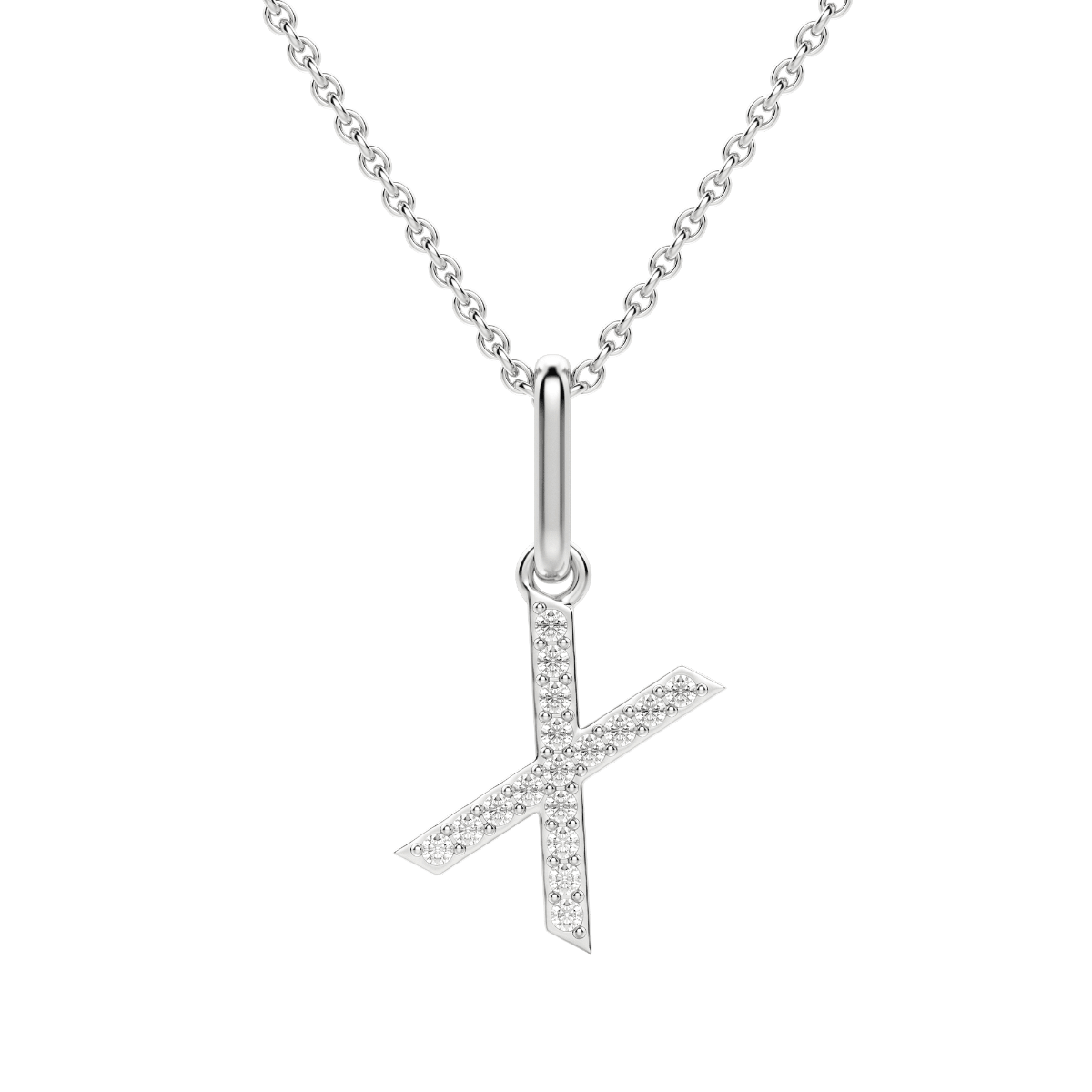 "X" Initial Pendant