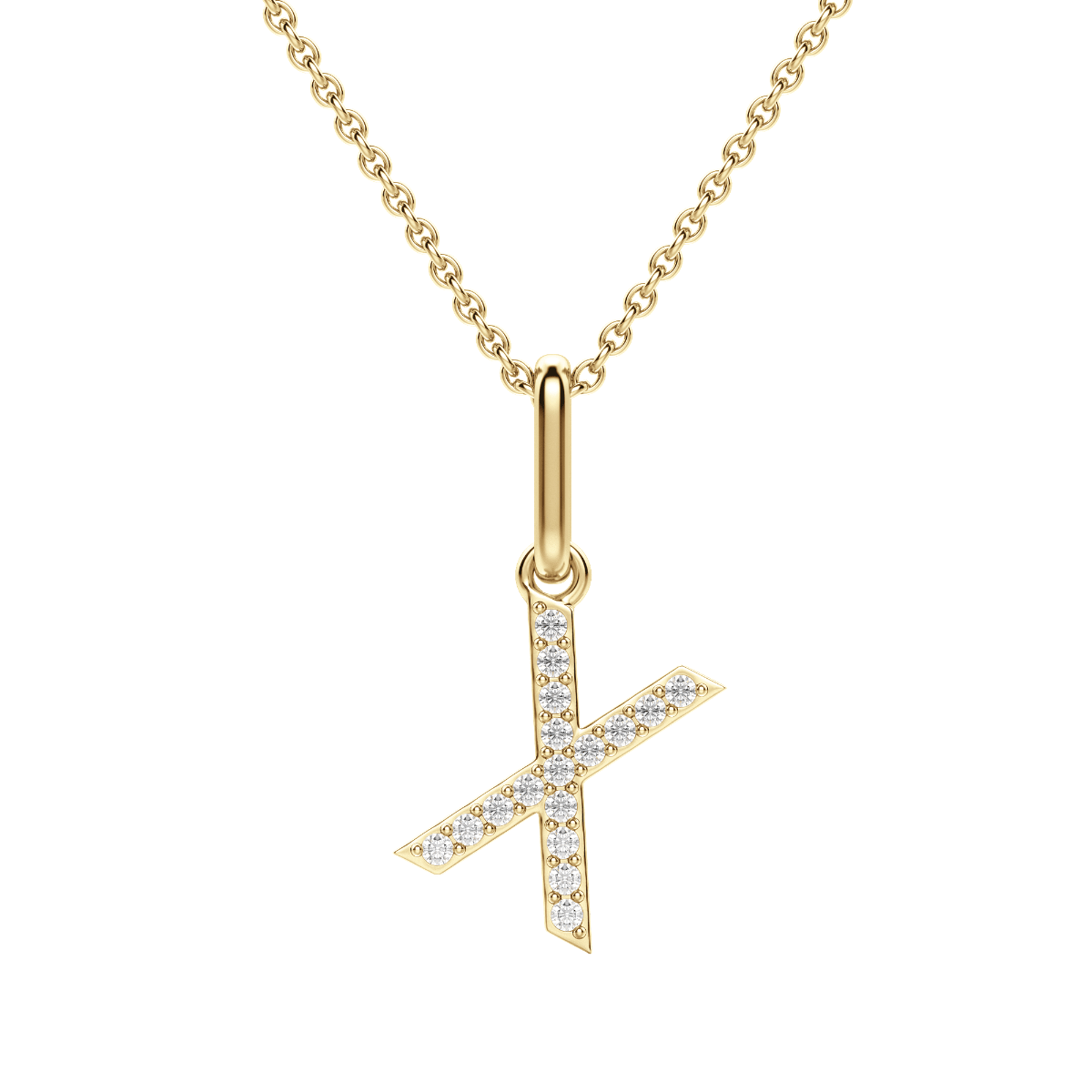 "X" Initial Pendant