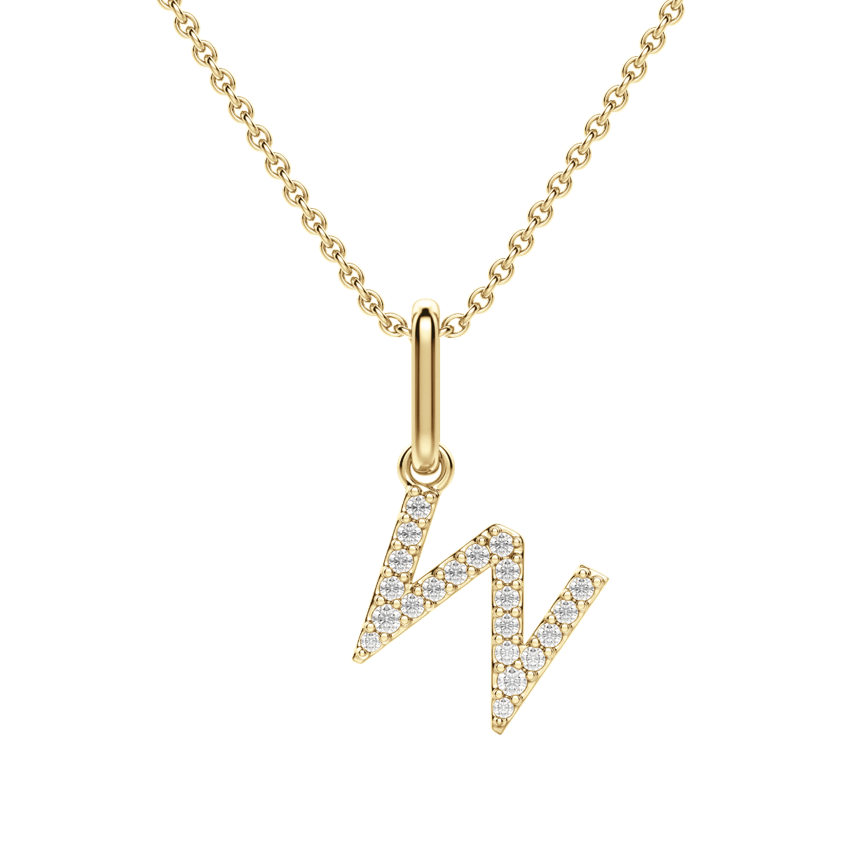 "W" Initial Pendant