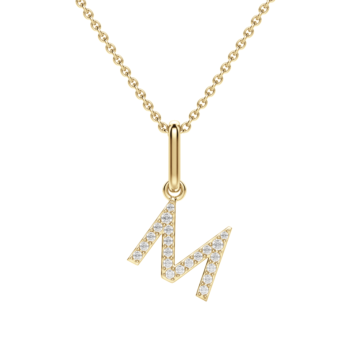 "M" Initial Pendant