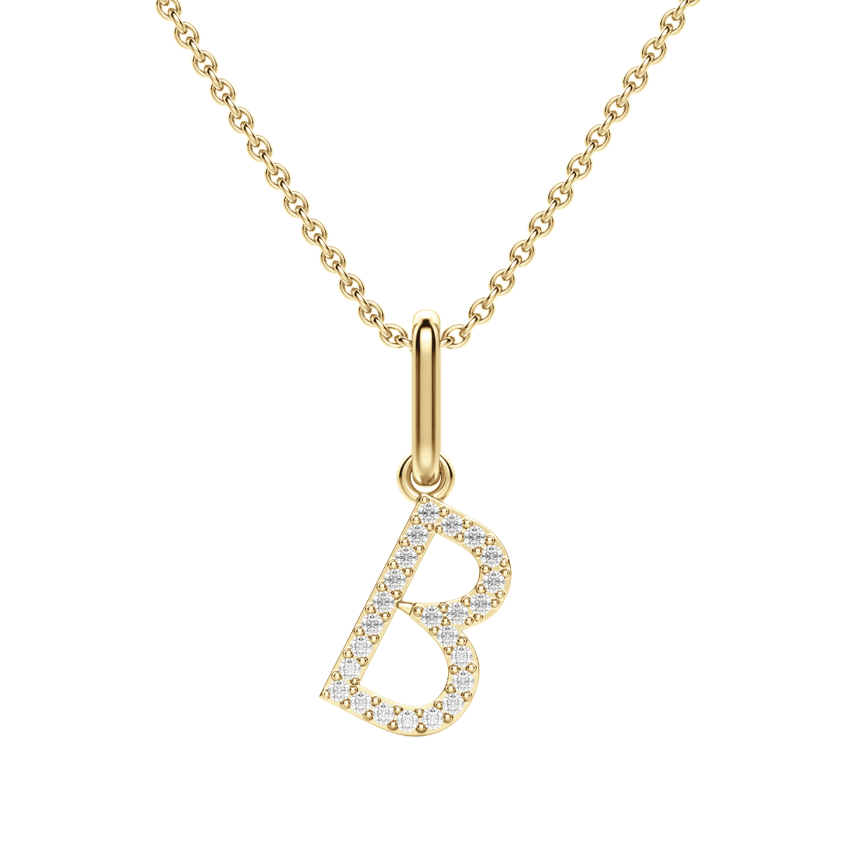 "B" Initial Pendant