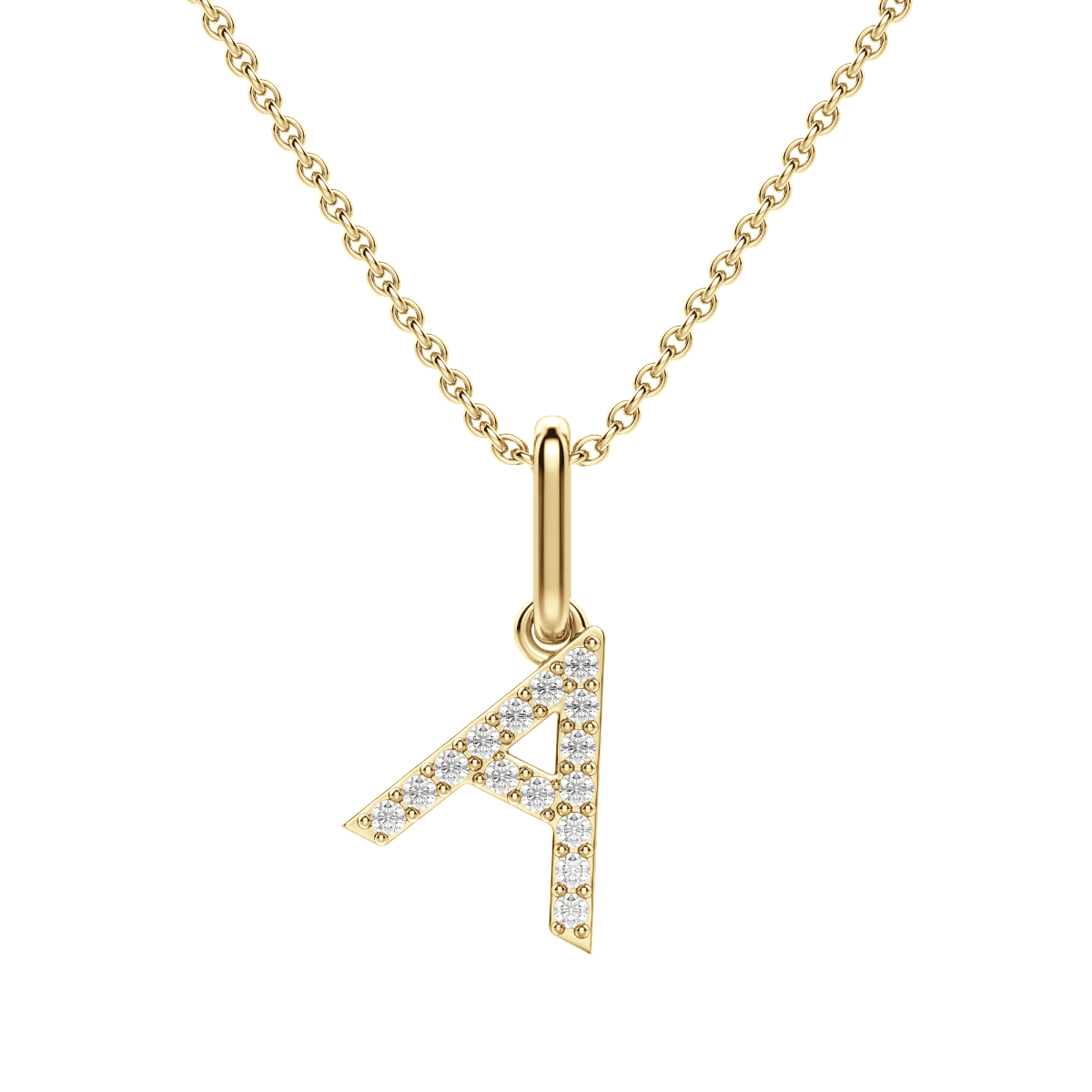 "A" Initial Pendant