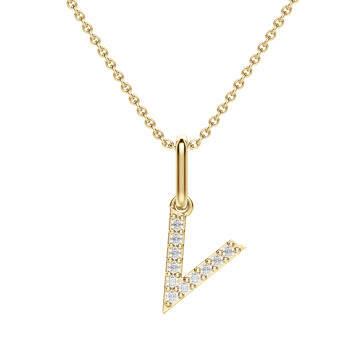 "V" Initial Pendant