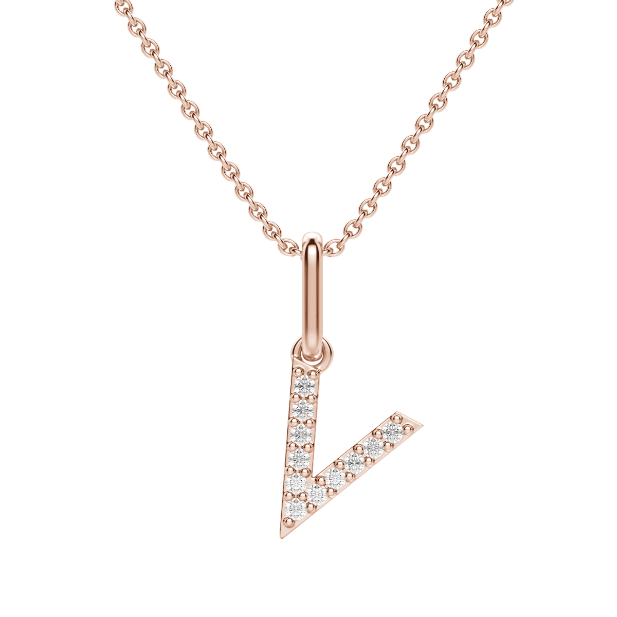 "V" Initial Pendant
