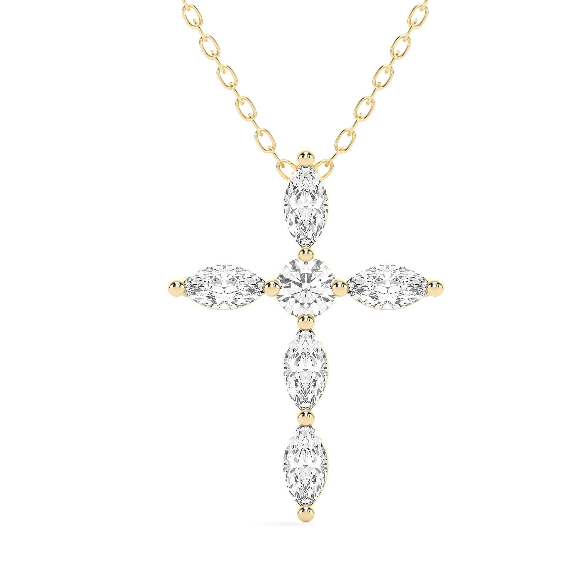 Marquise & Round Cross Pendant