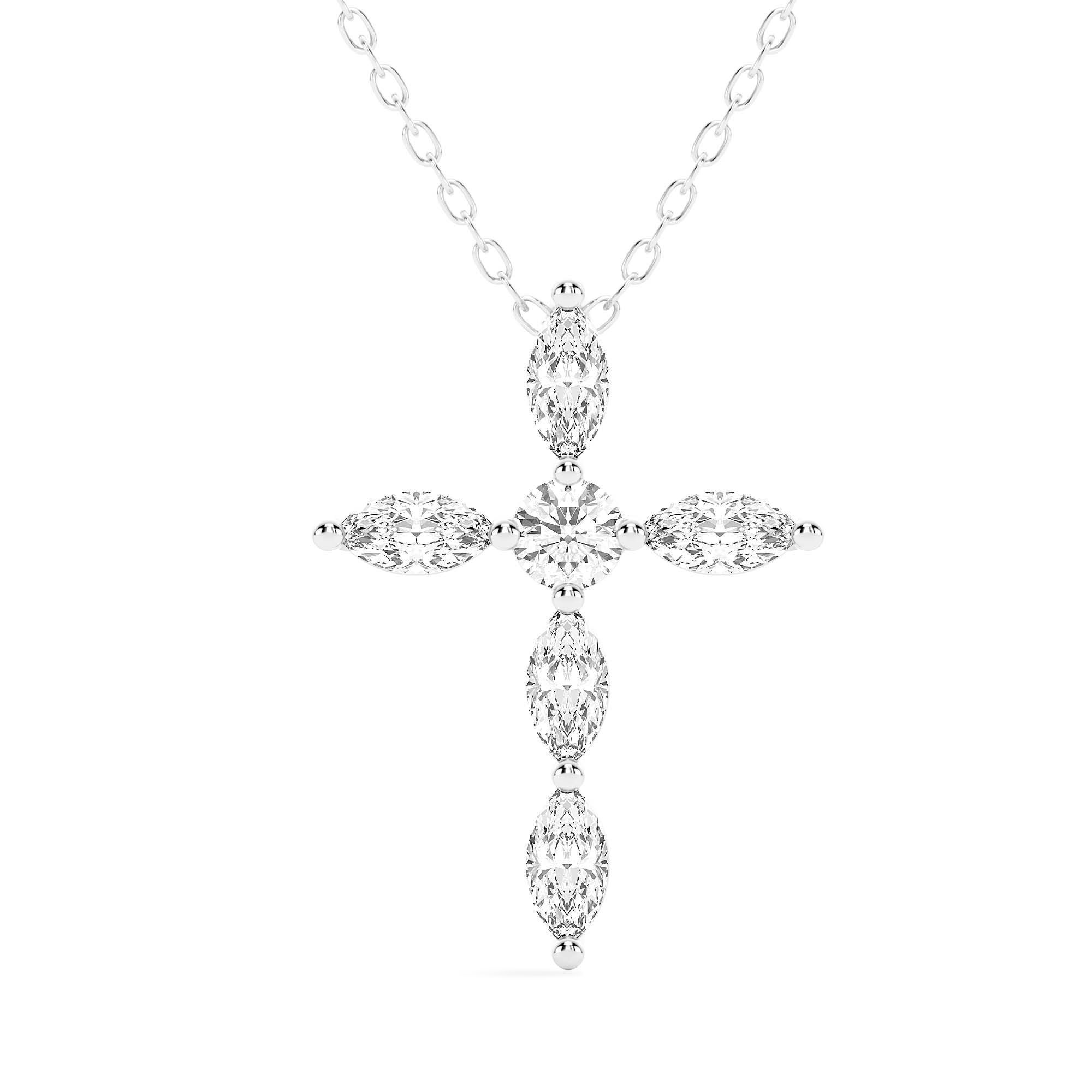 Marquise & Round Cross Pendant