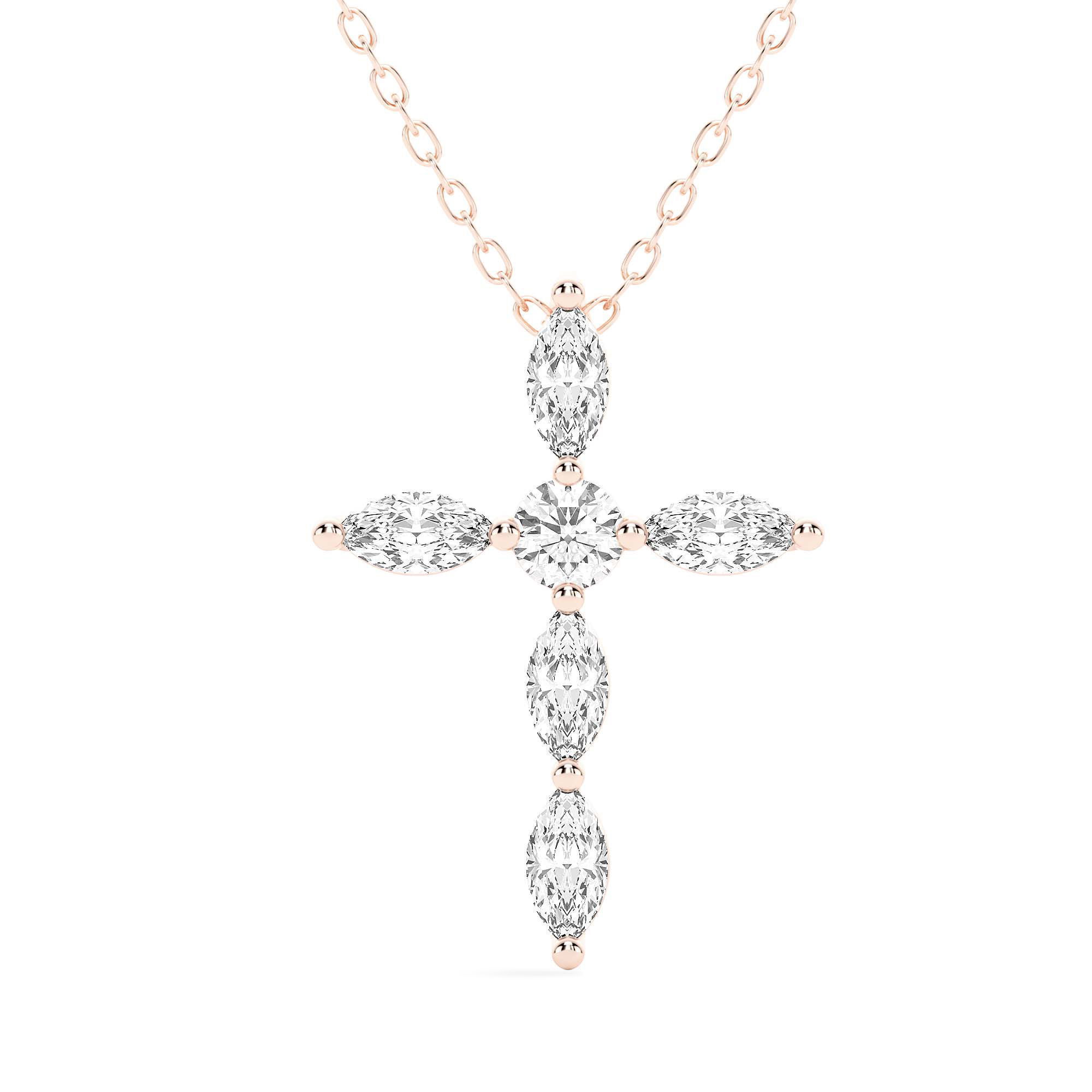 Marquise & Round Cross Pendant