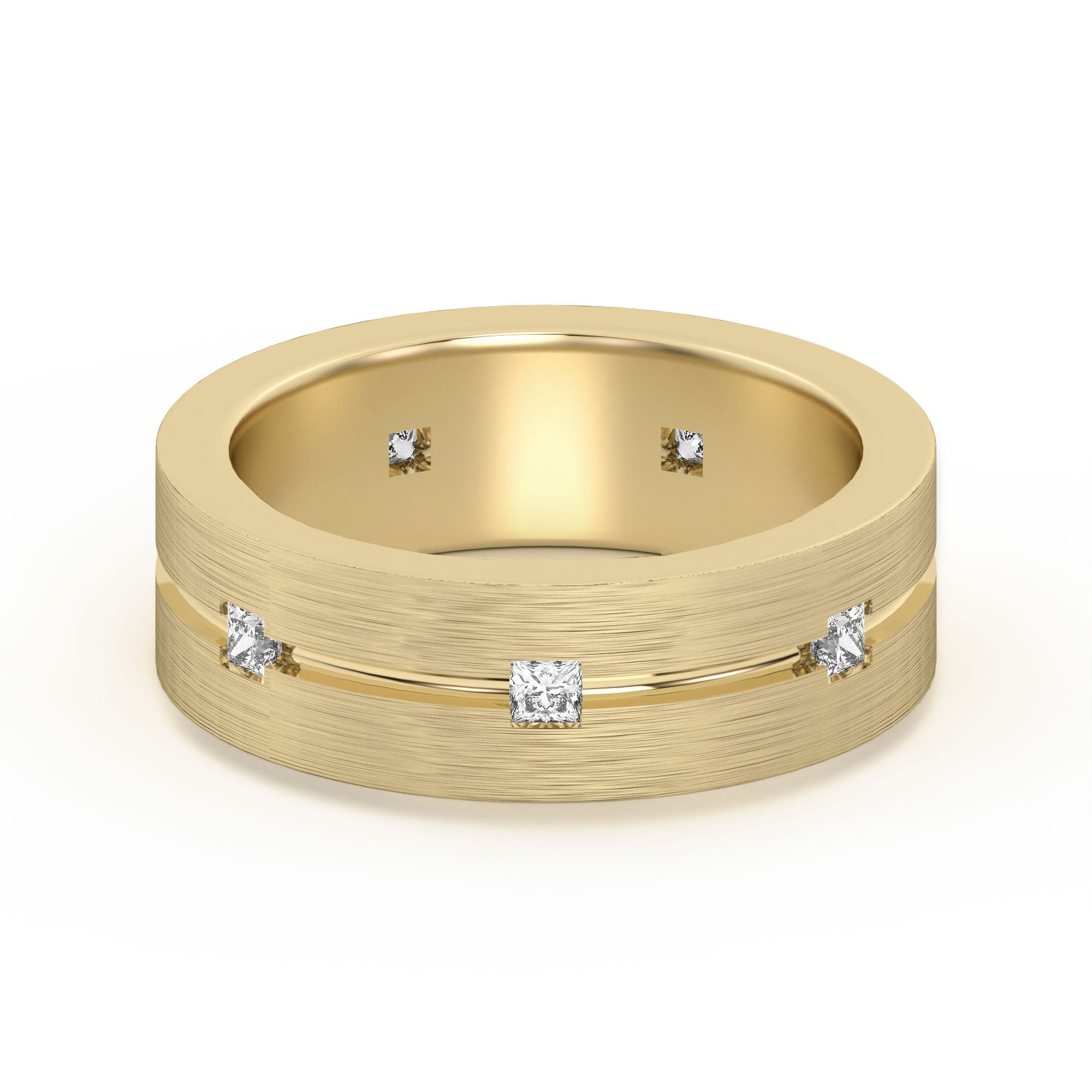 Princess Flushed Set Wedding Band