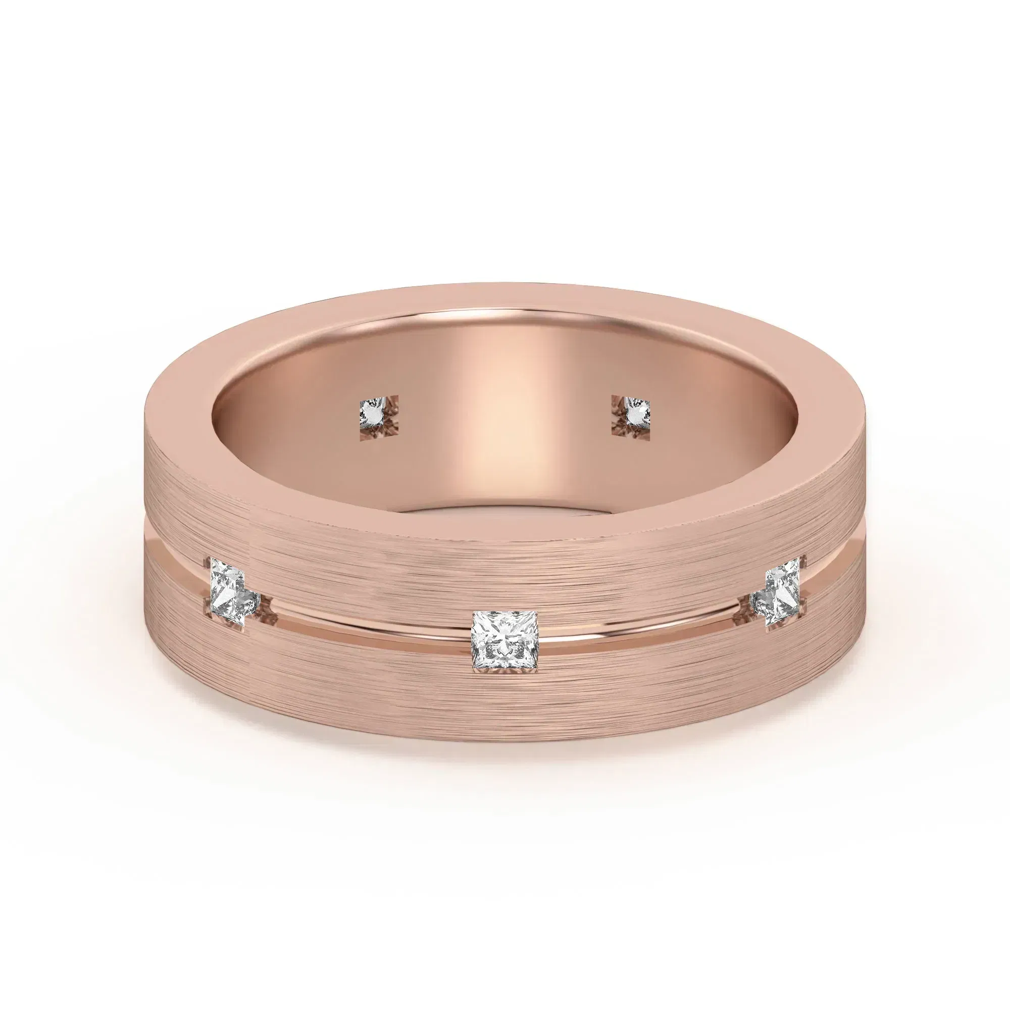 Princess Flushed Set Wedding Band