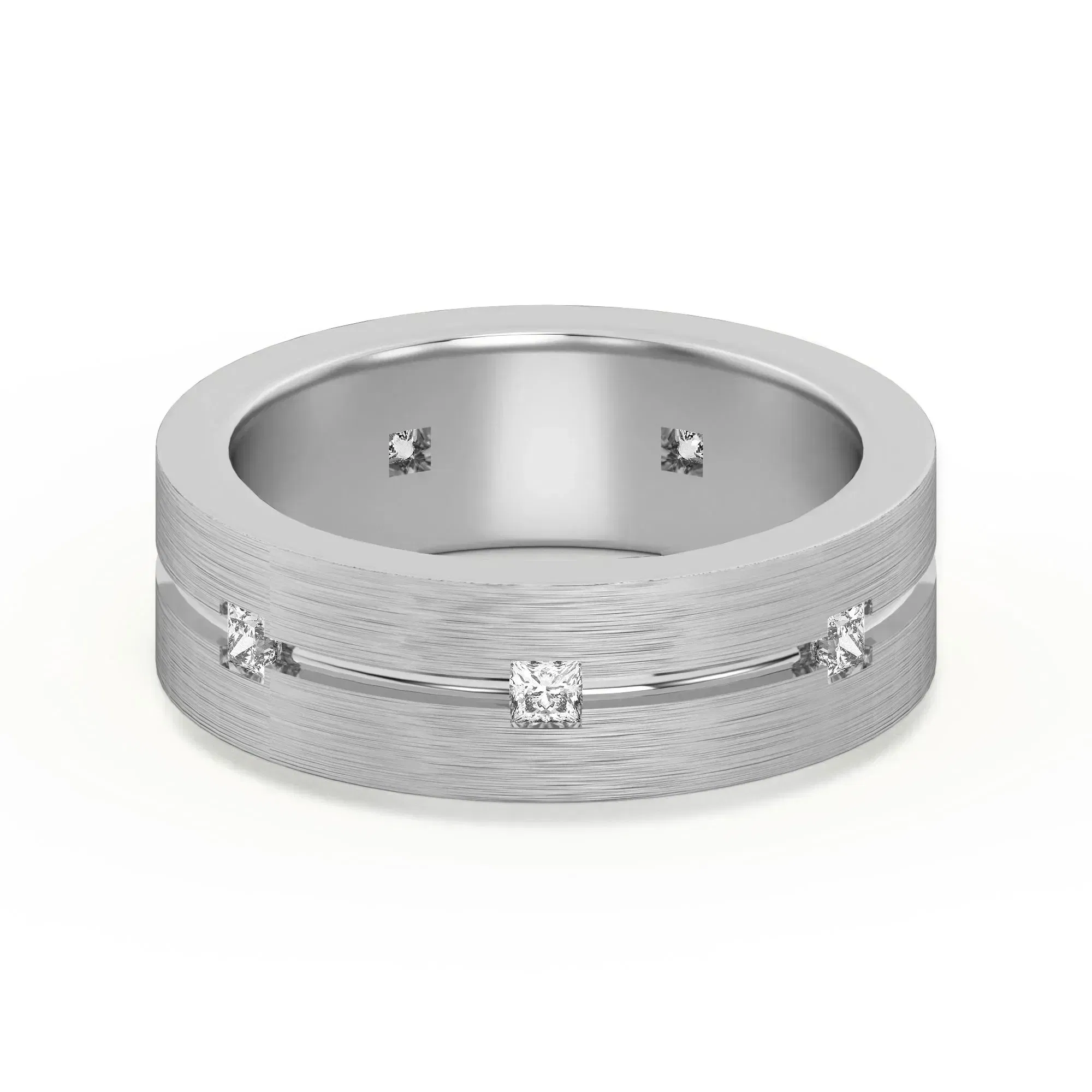 Princess Flushed Set Wedding Band