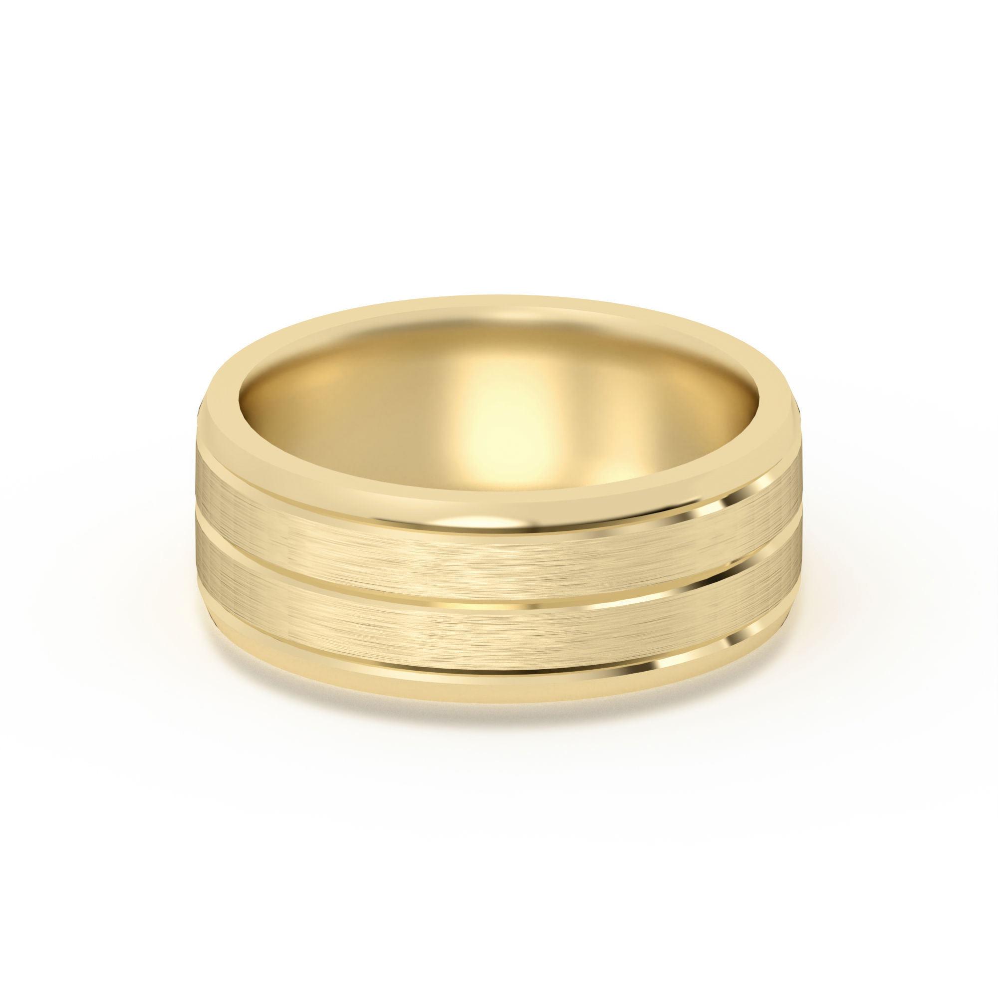 Classic Beveled Comfort Fit With Satin Finish Wedding Band 7.00 MM