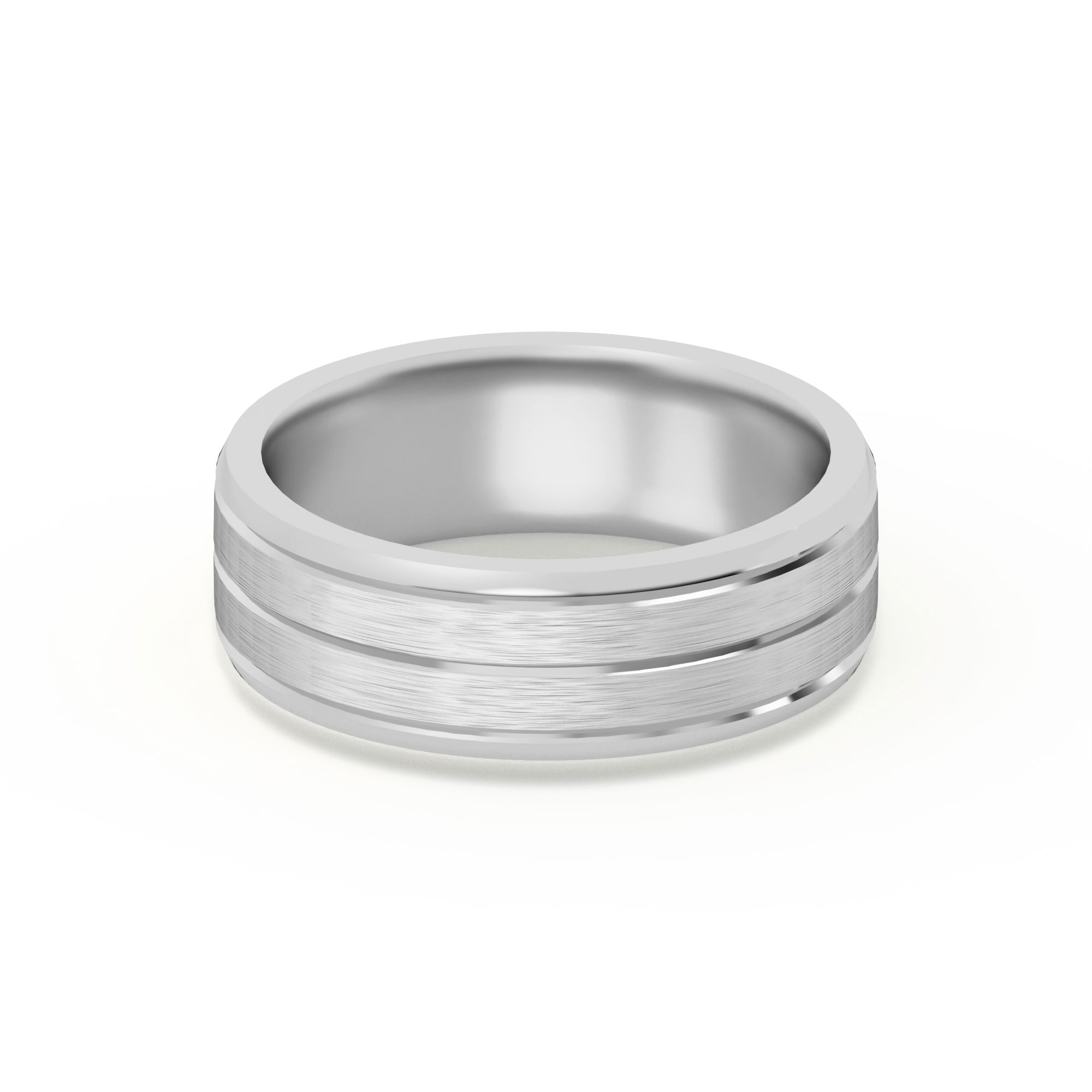 Classic Beveled Comfort Fit With Satin Finish Wedding Band 6.00 MM
