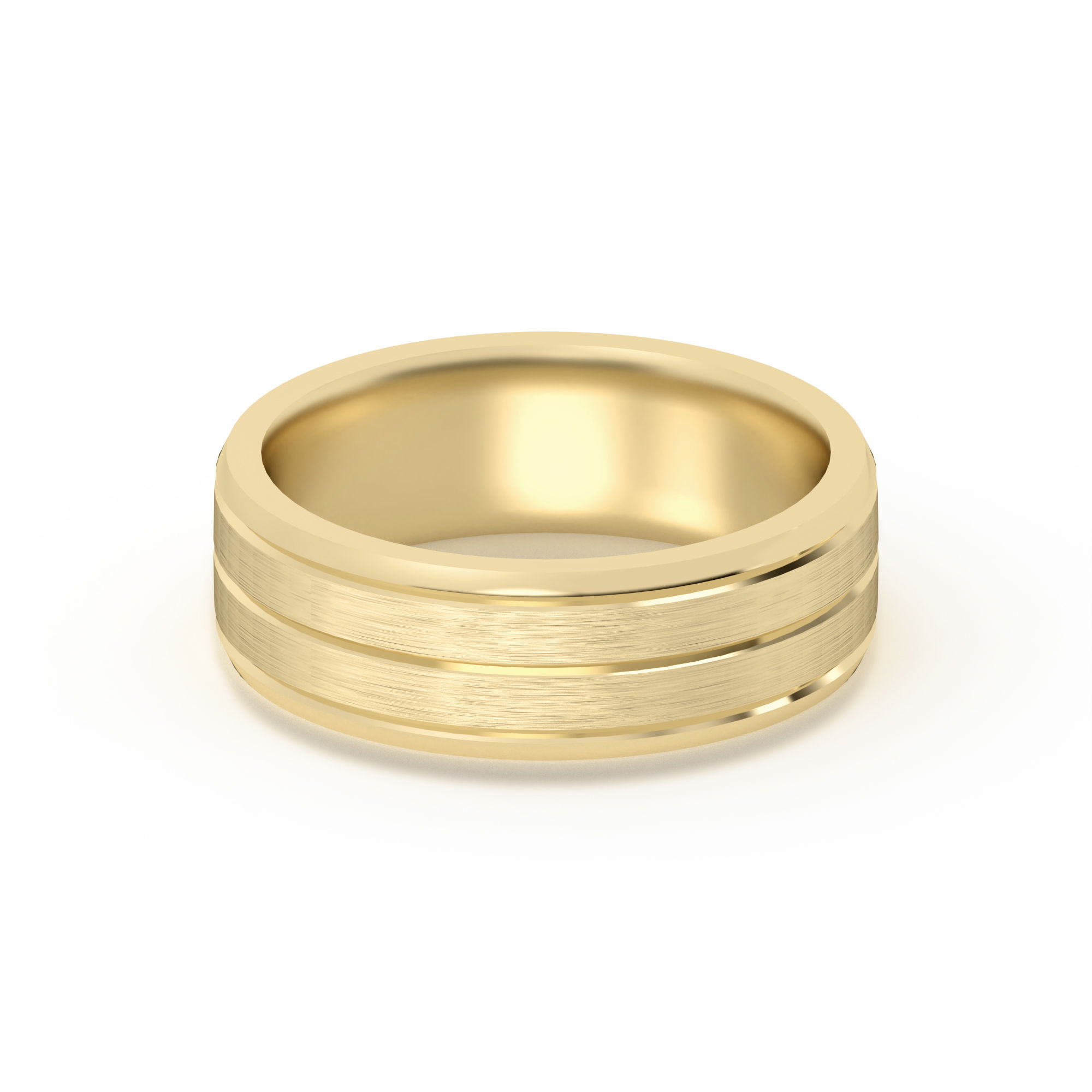 Classic Beveled Comfort Fit With Satin Finish Wedding Band 6.00 MM