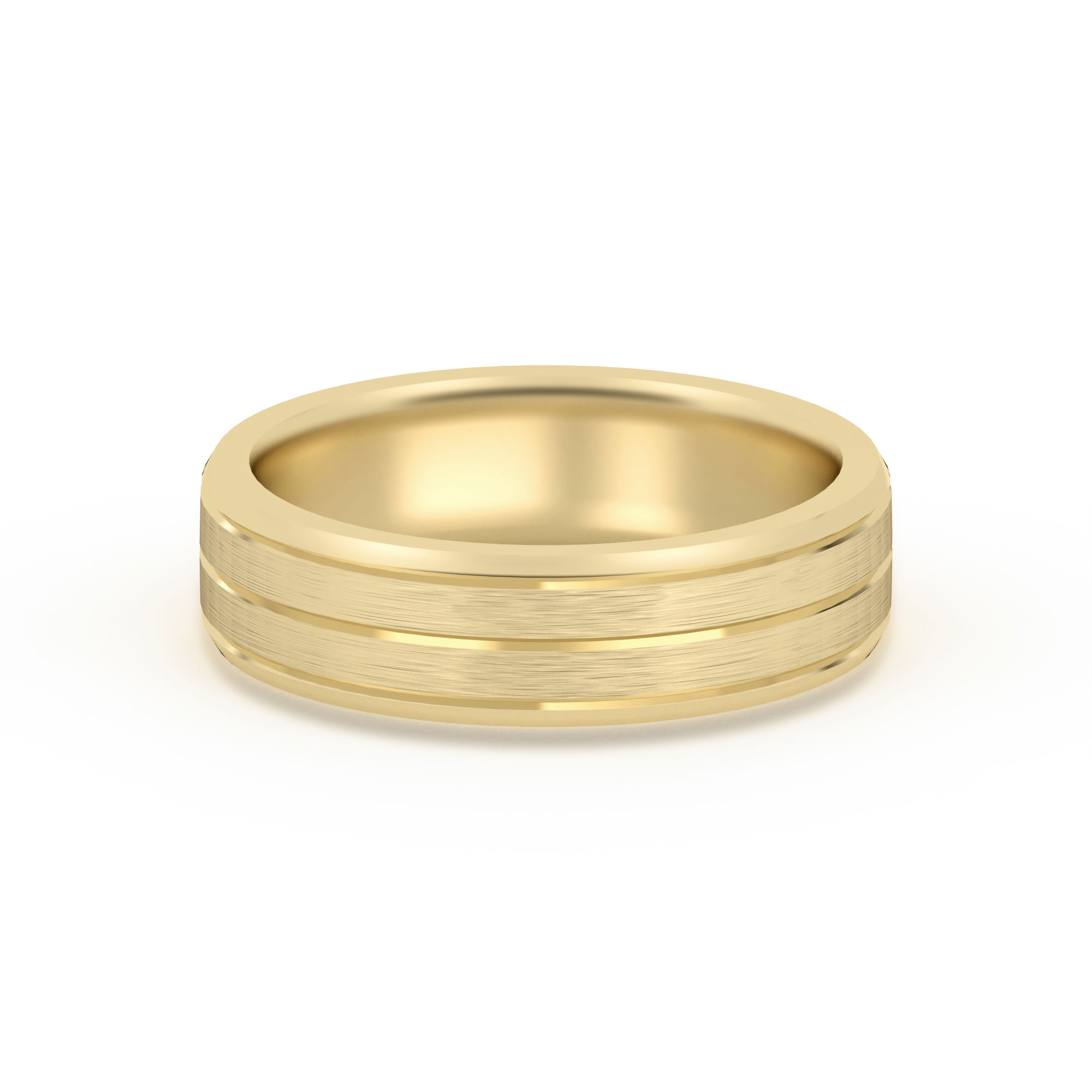 Classic Beveled Comfort Fit With Satin Finish Wedding Band 5.00 MM