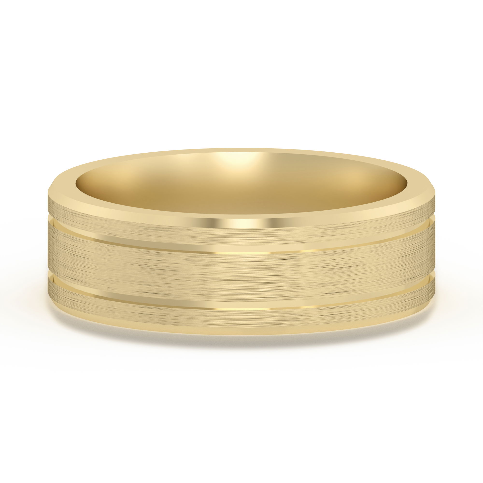 Classic Double Channel Satin Finish Wedding Band 6.00 MM