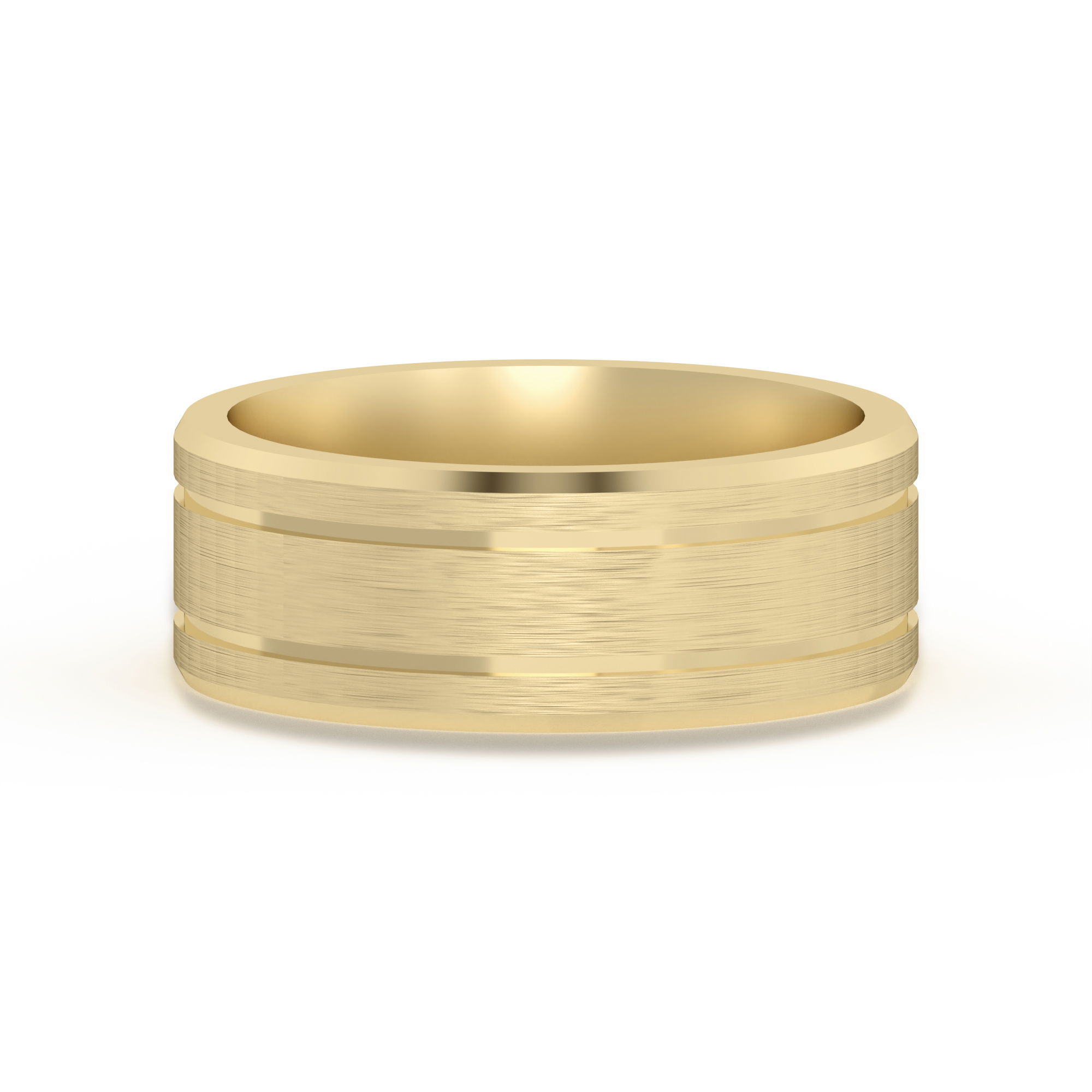 Classic Double Channel Satin Finish Wedding Band 7.00 MM