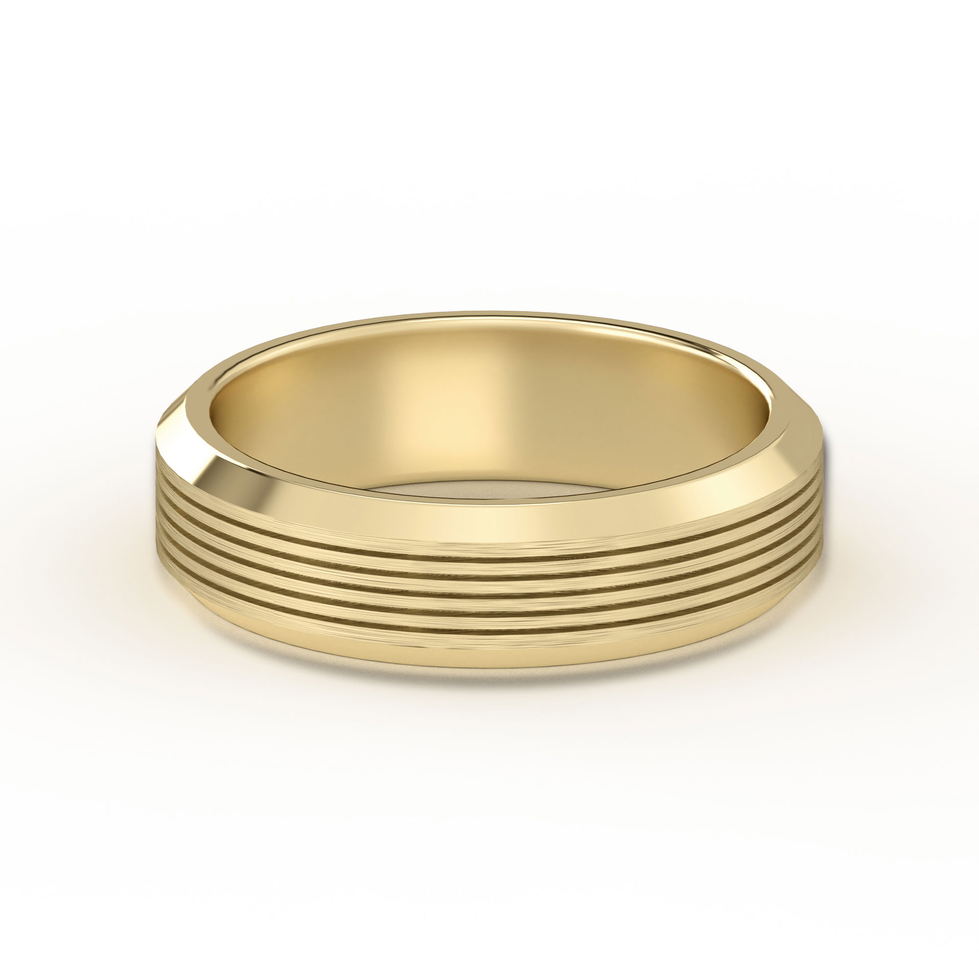 Textured Satin Finish Edge Wedding Band 5.00 MM