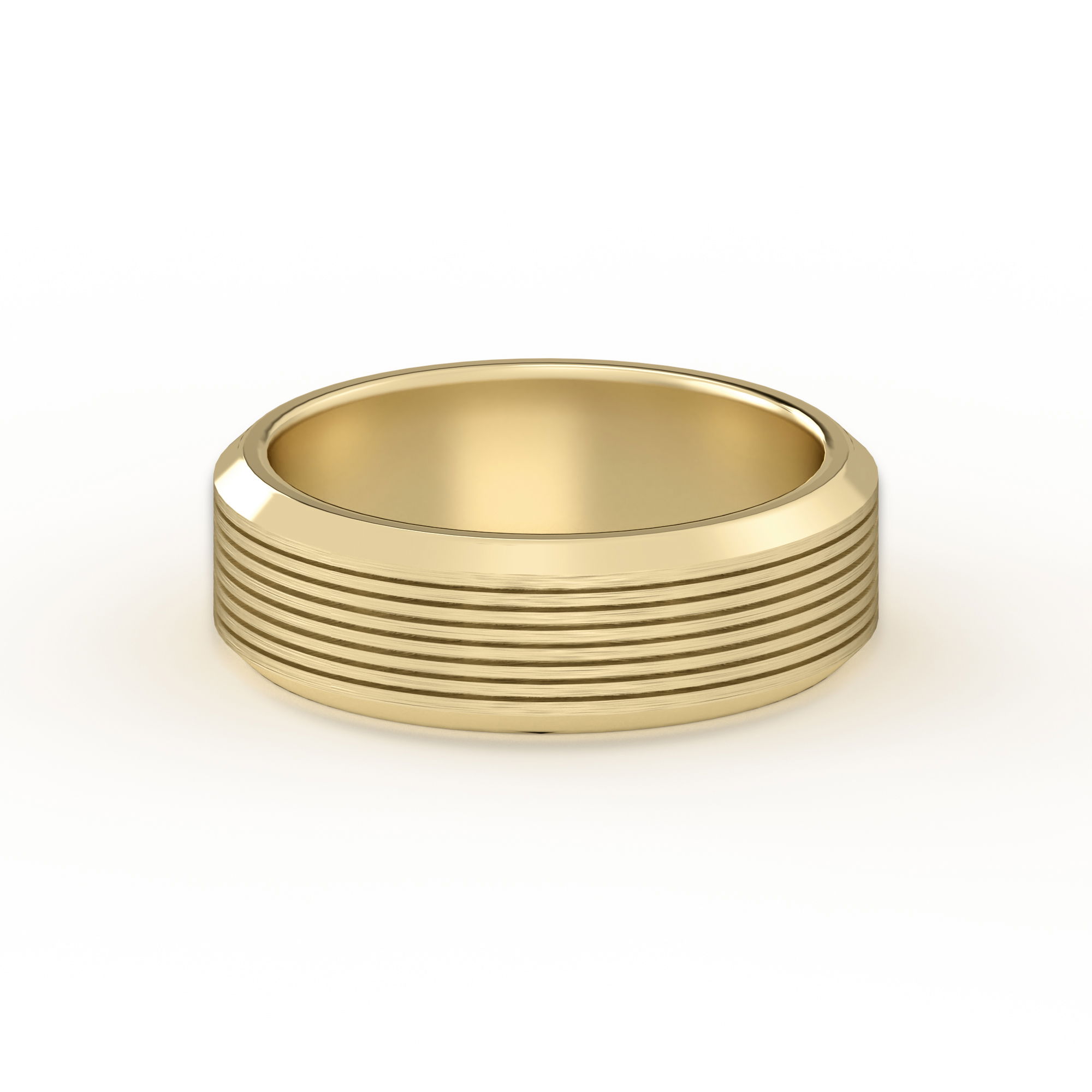 Textured Satin Finish Edge Wedding Band 6.00 MM
