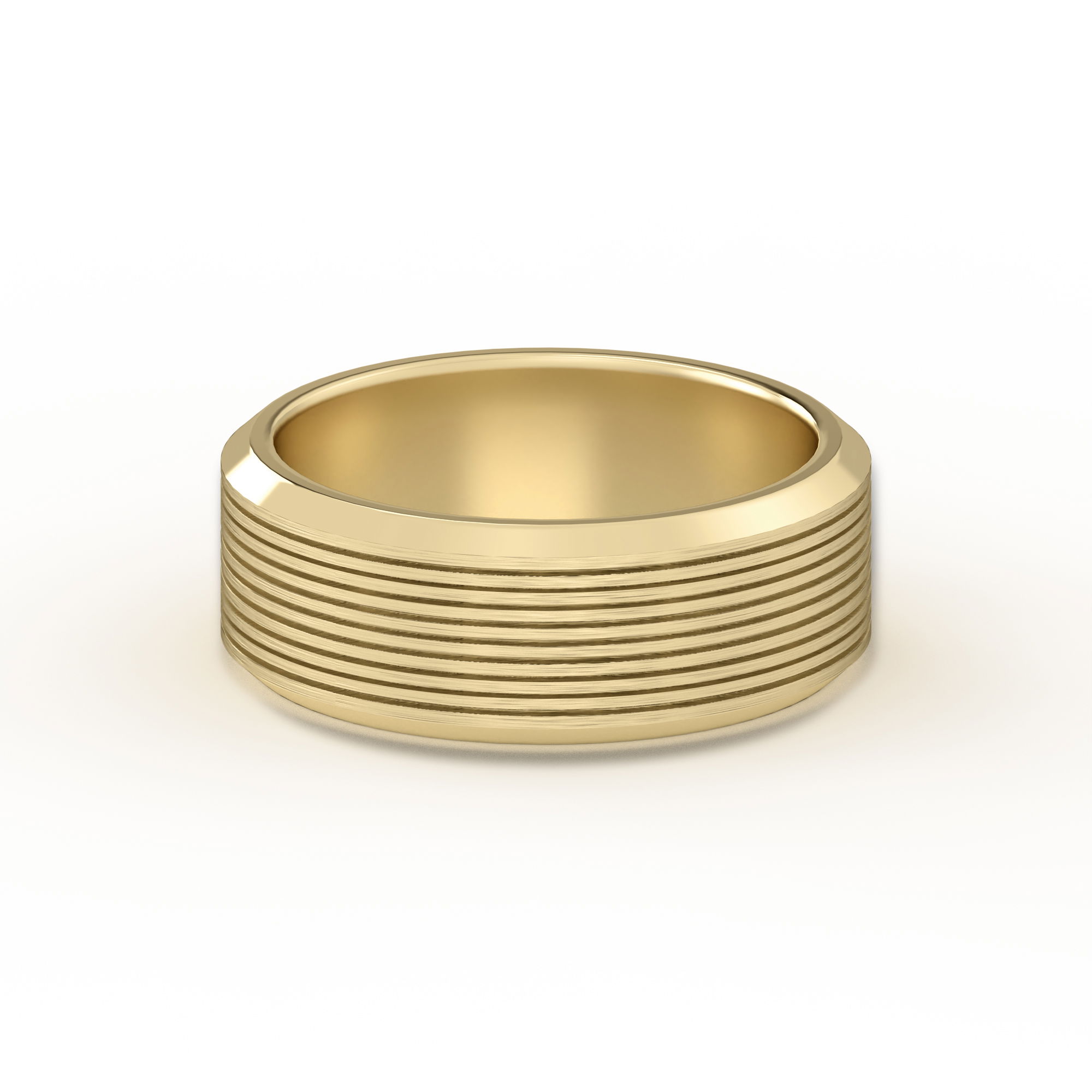 Textured Satin Finish Edge Wedding Band 7.00 MM
