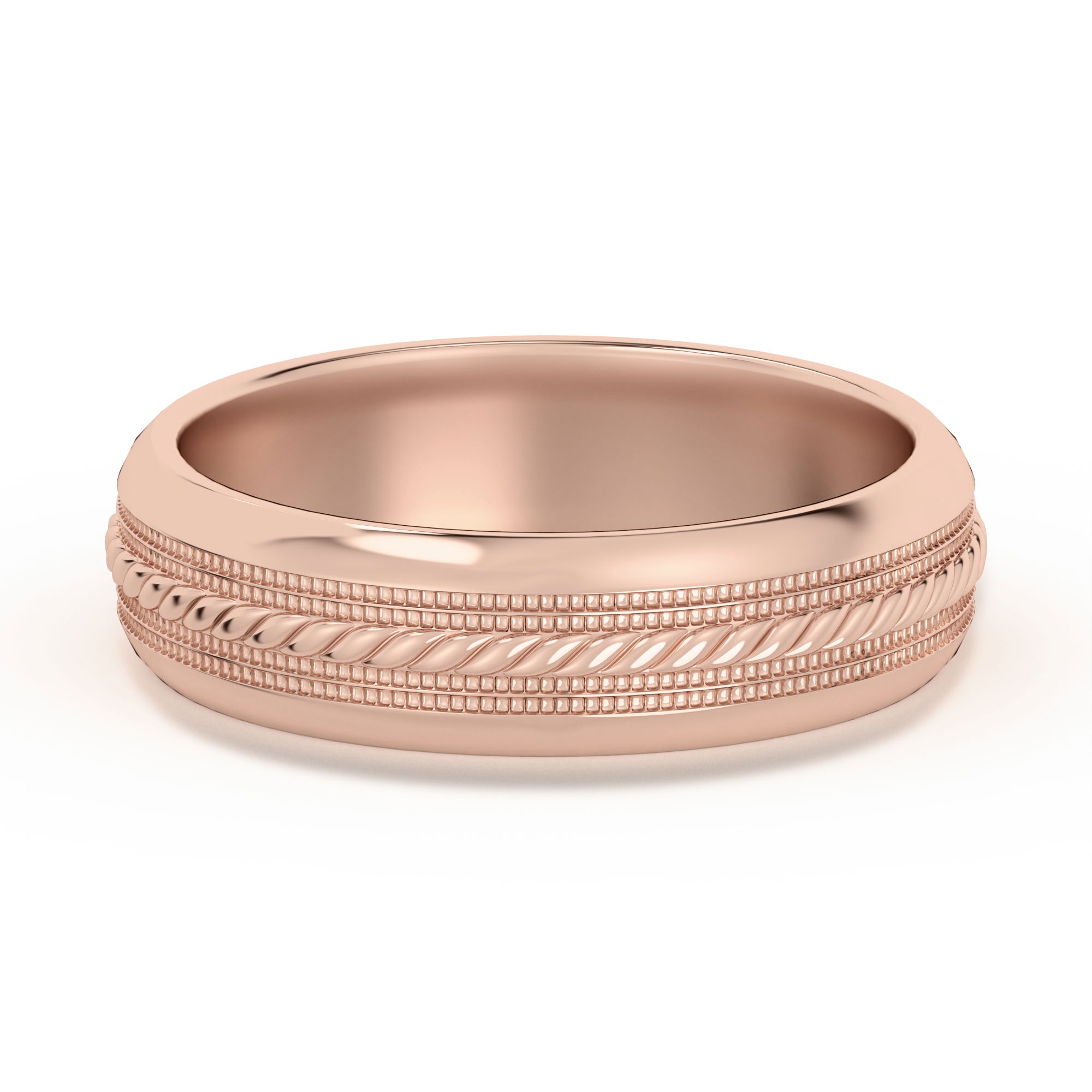 Single Rope Wedding Band 5.00 MM