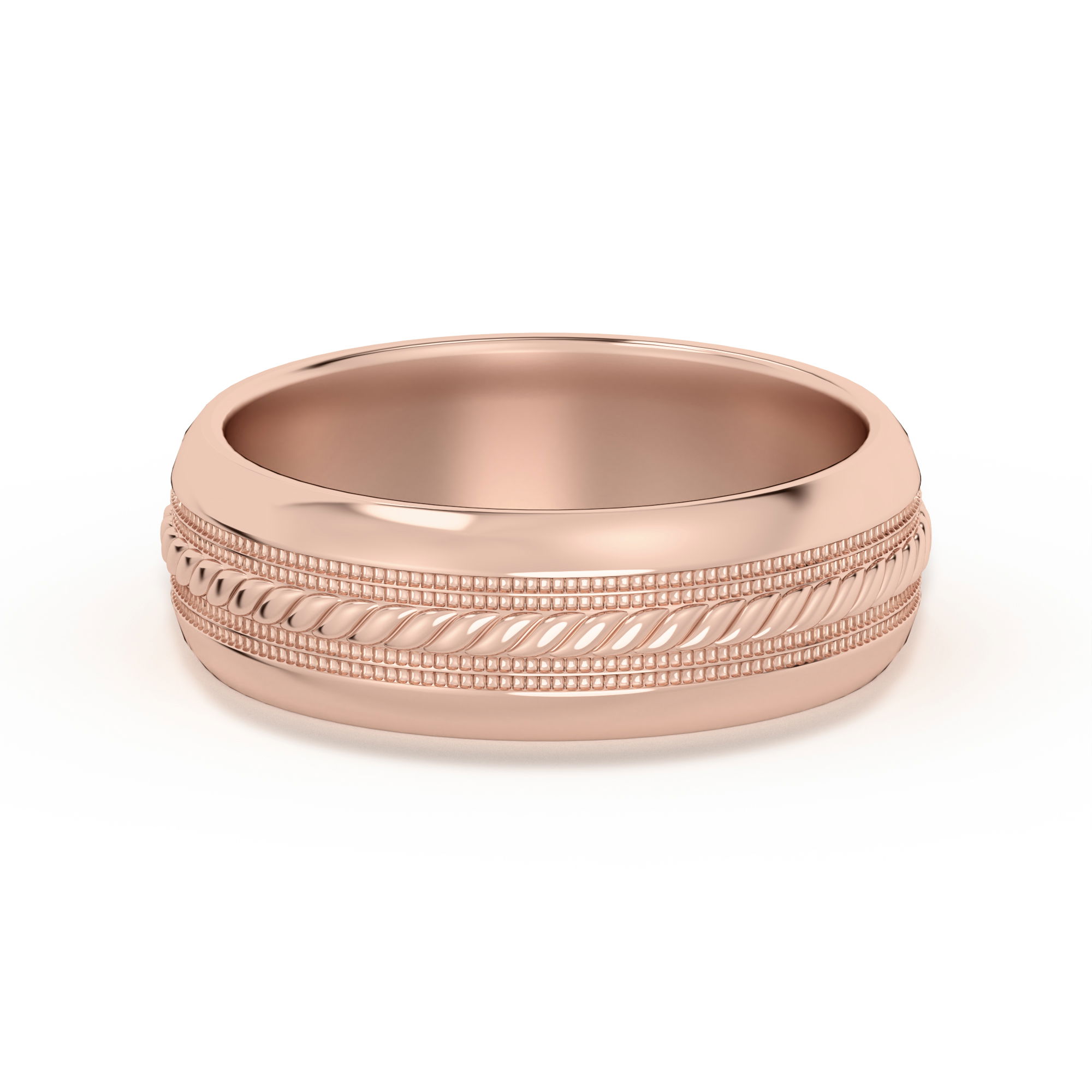 Single Rope Wedding Band 6.00 MM