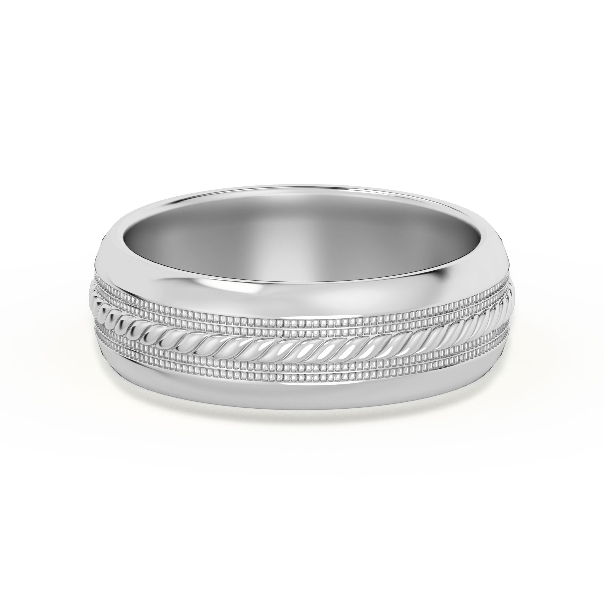Single Rope Wedding Band 6.00 MM