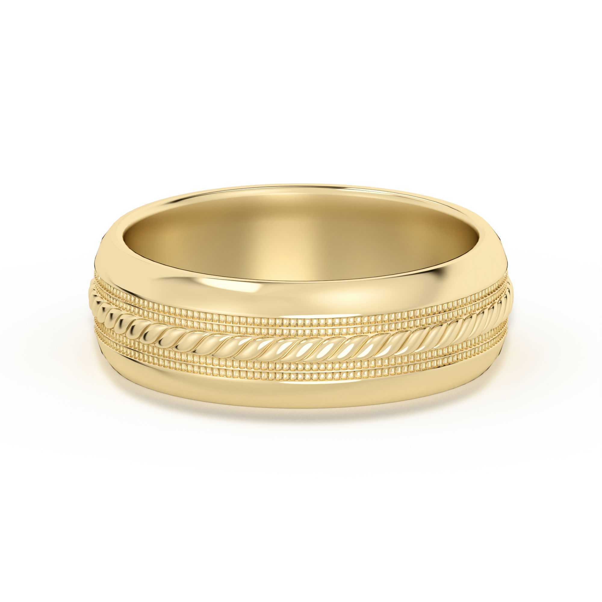 Single Rope Wedding Band 6.00 MM