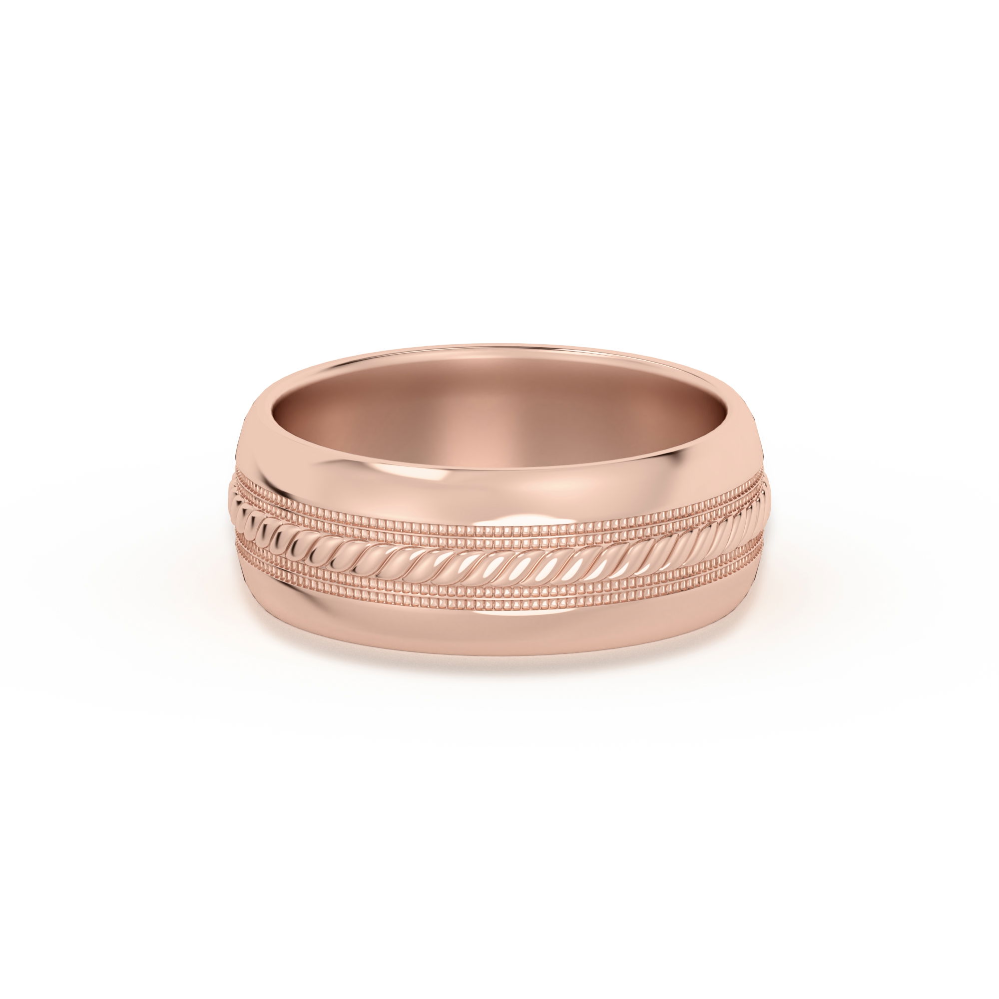 Single Rope Wedding Band 7.00 MM
