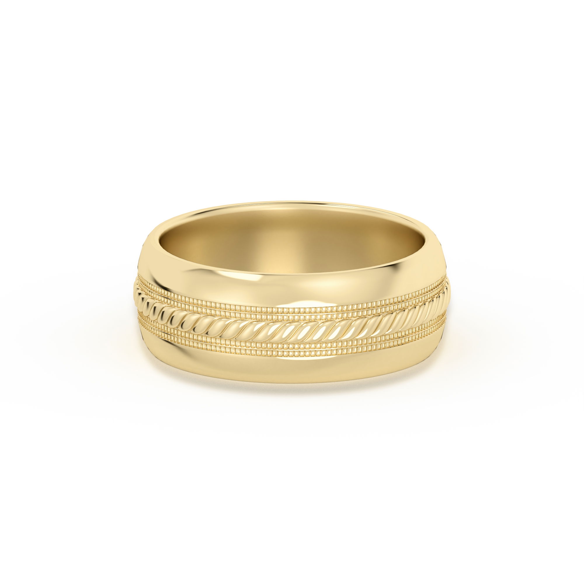 Single Rope Wedding Band 7.00 MM