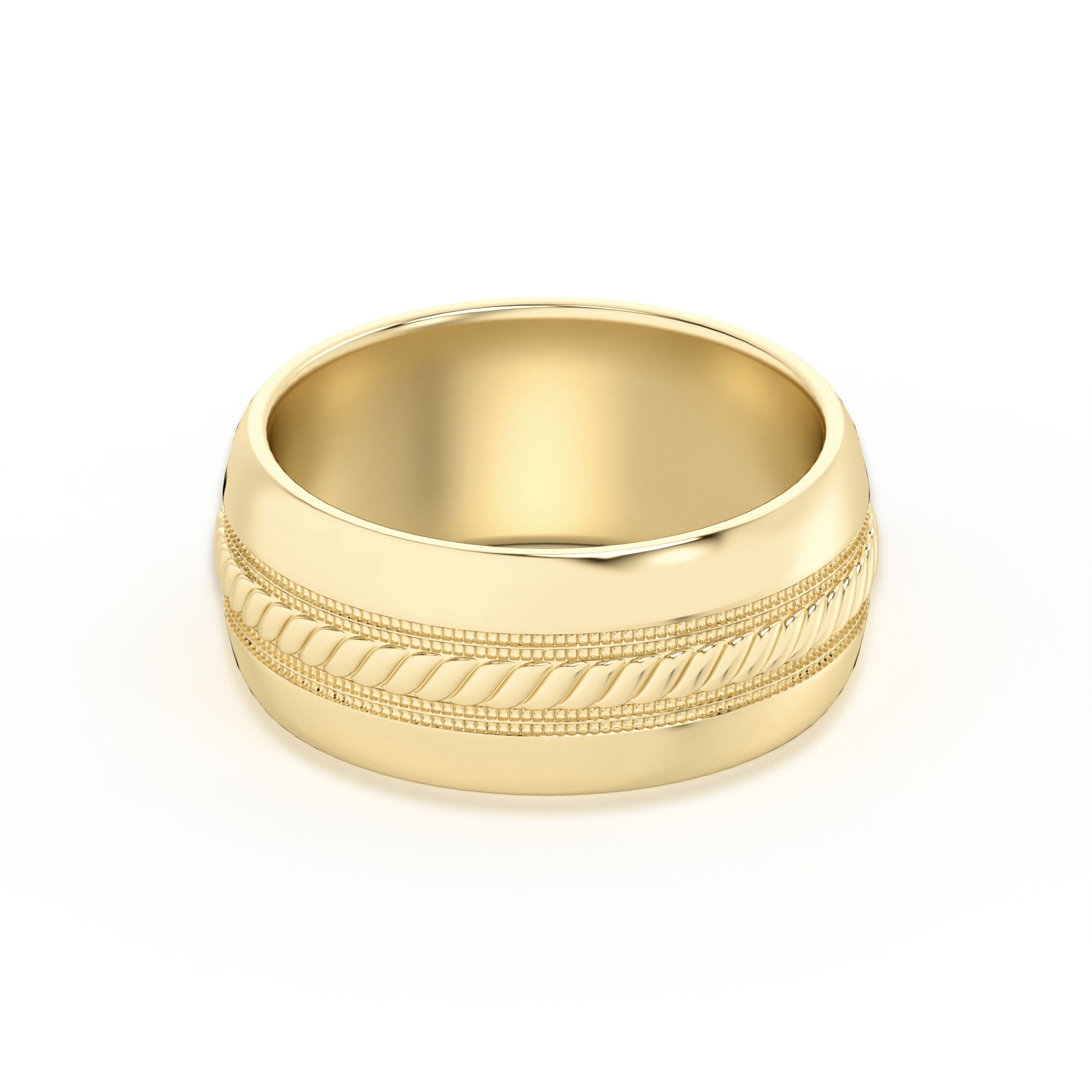 Single Rope Wedding Band 8.00 MM