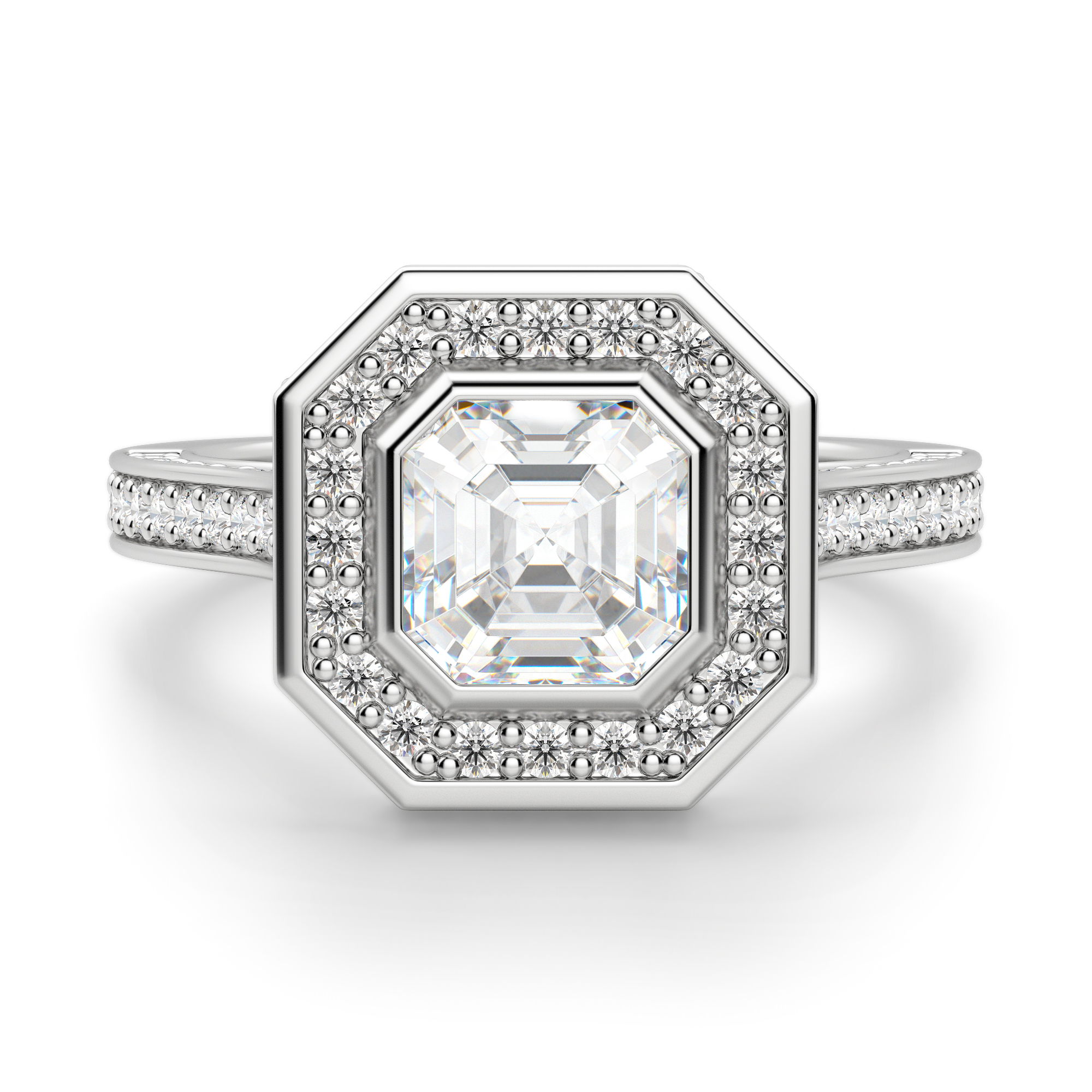 Adelaide Asscher Cut Engagement Ring