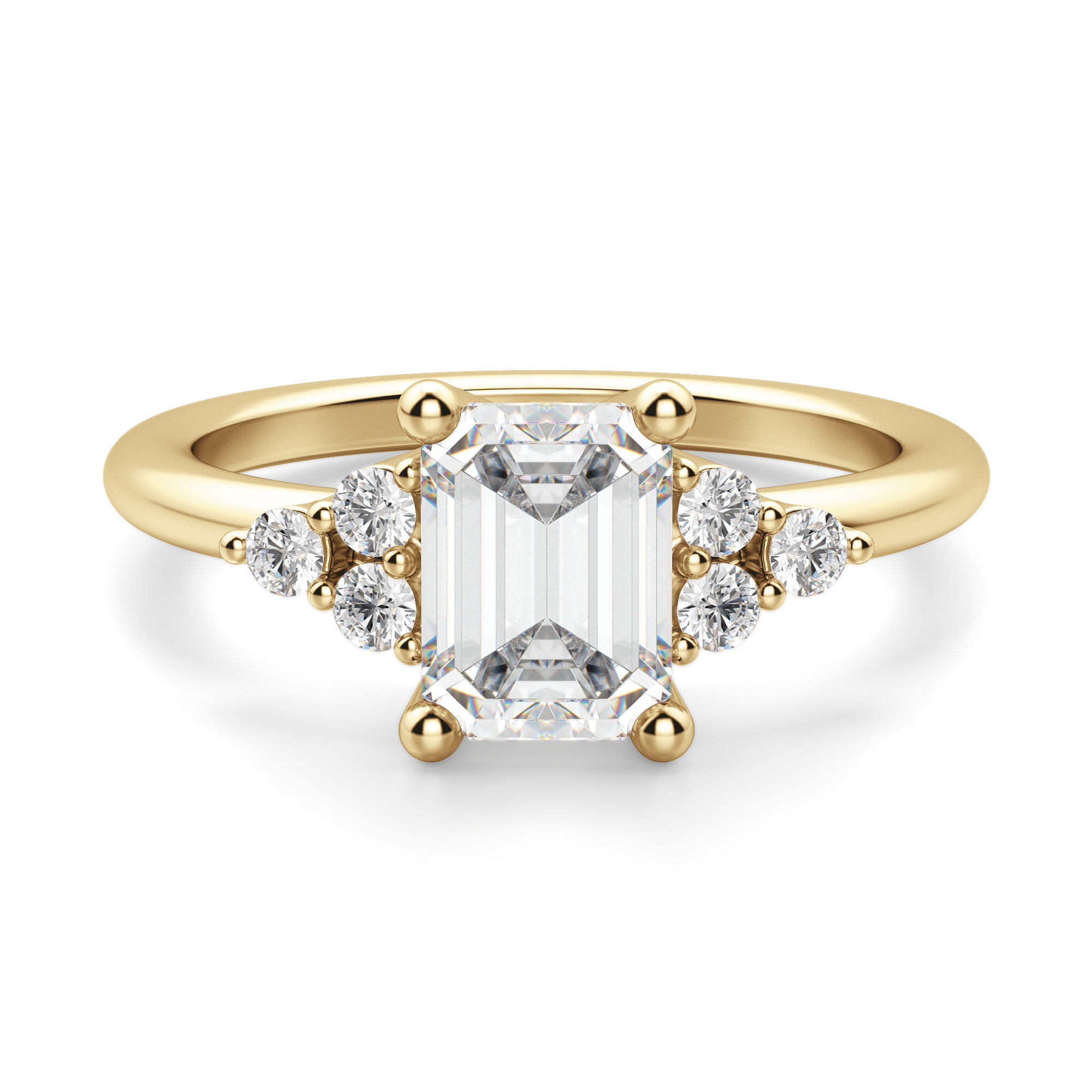 Muse Emerald Cut Engagement Ring
