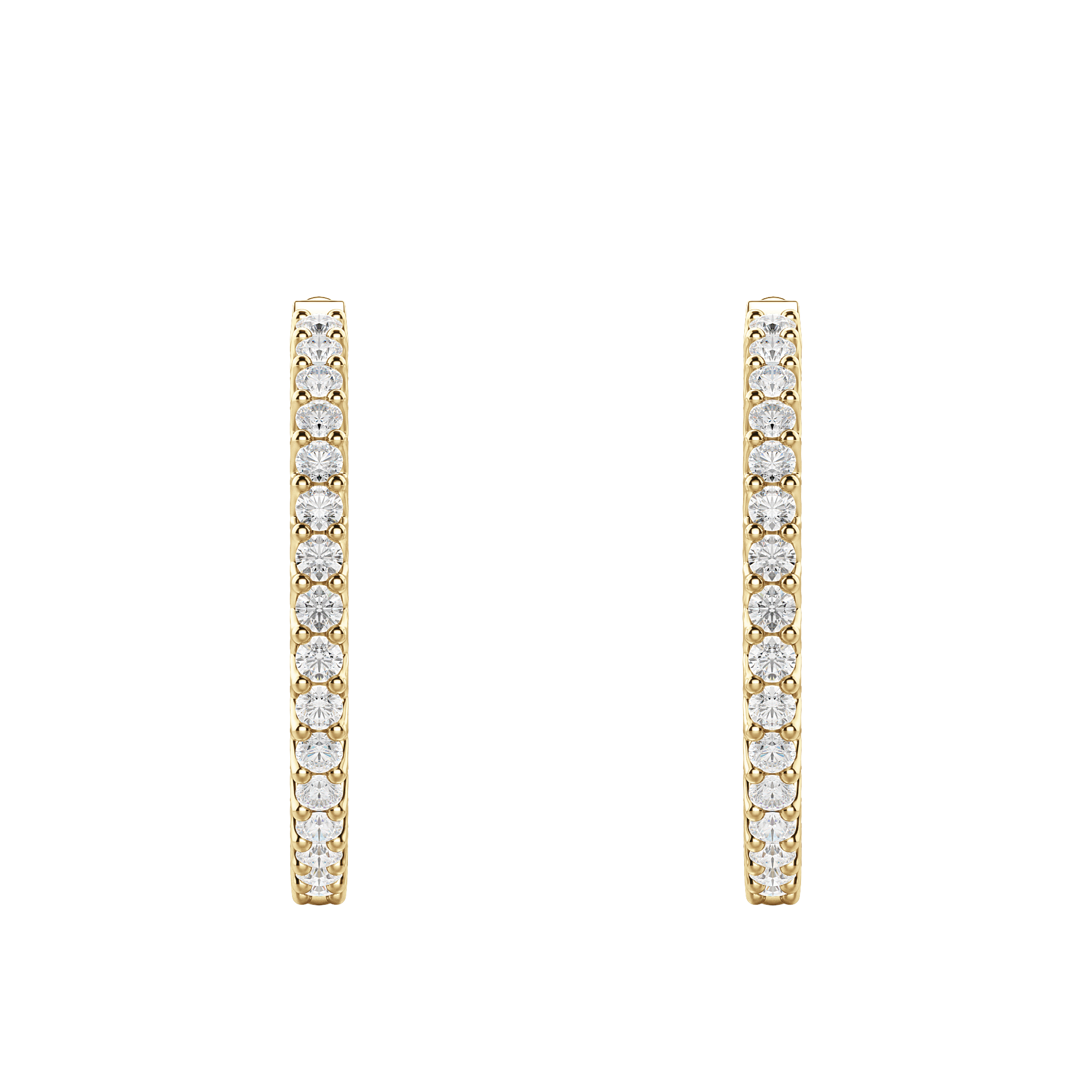 Prong Set Hoop Earrings