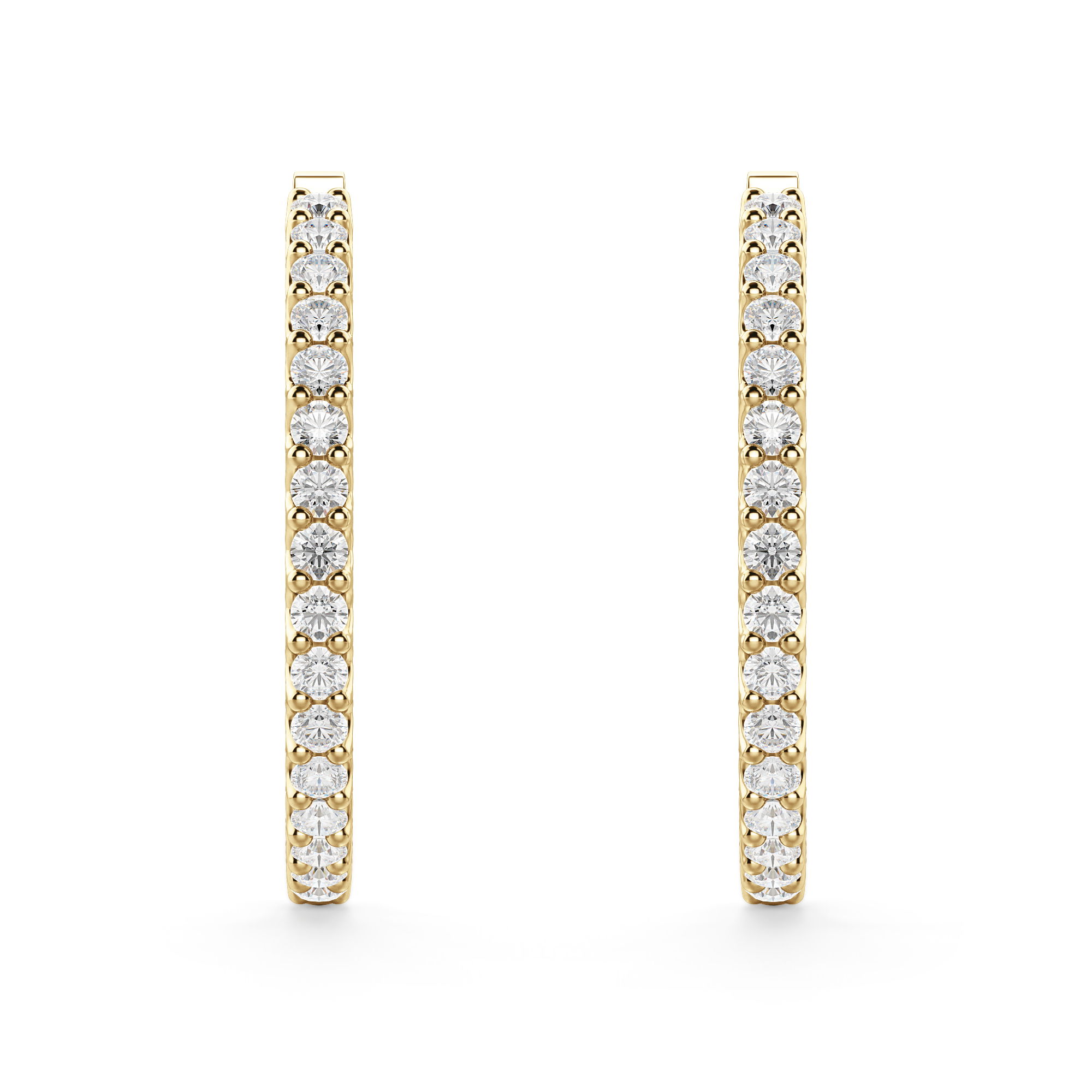 Prong Set Hoop Earrings