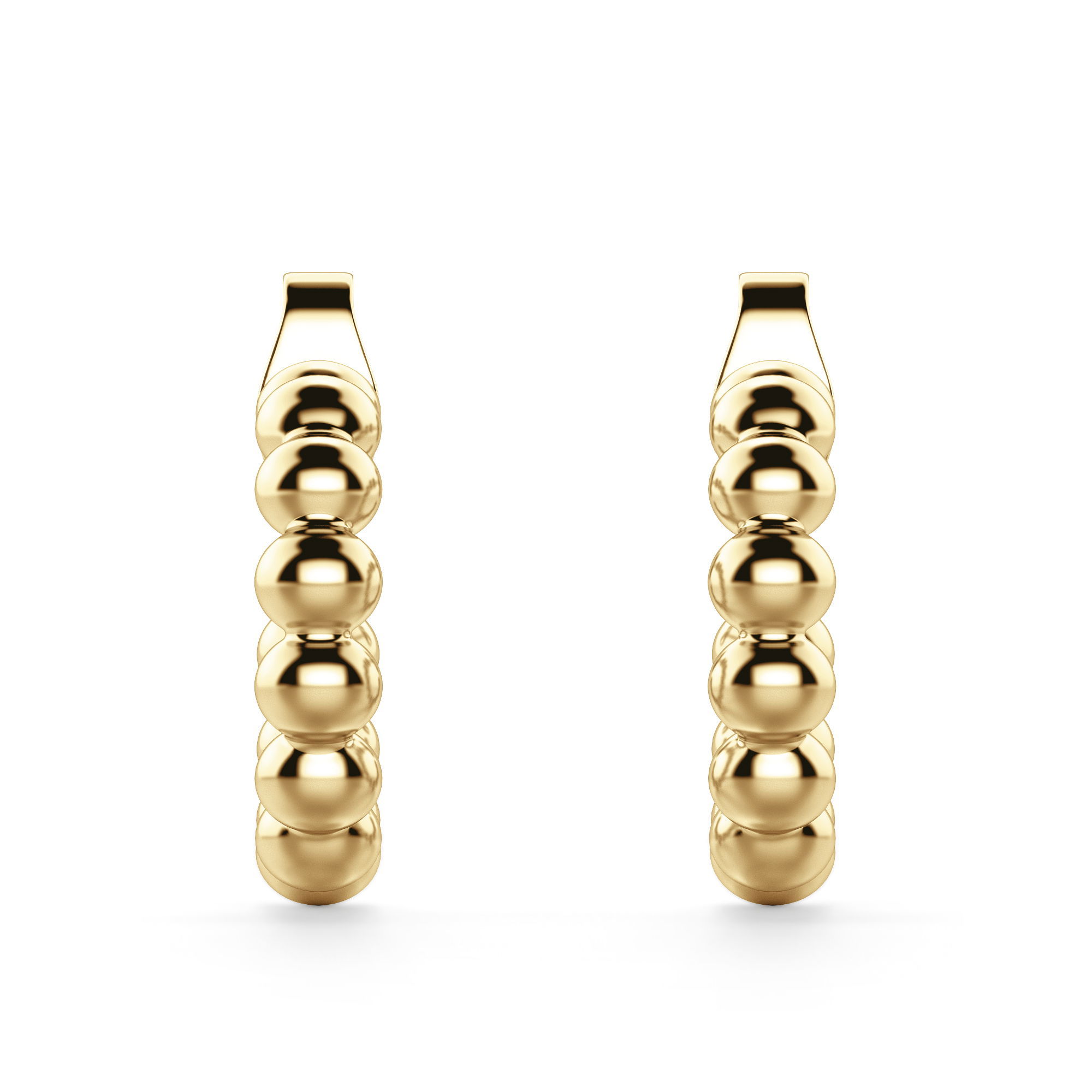 Bead Huggie Hoop Earrings