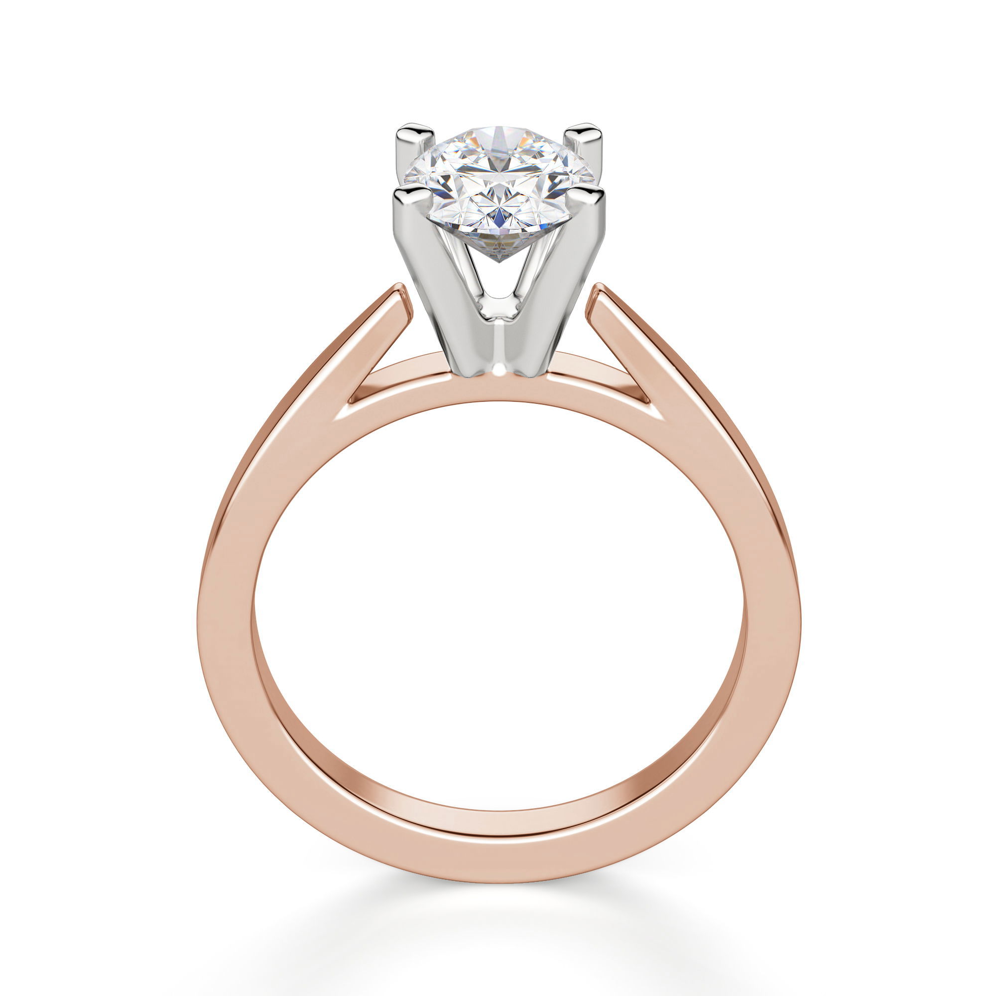 Cathedral Oval Cut Engagement Ring