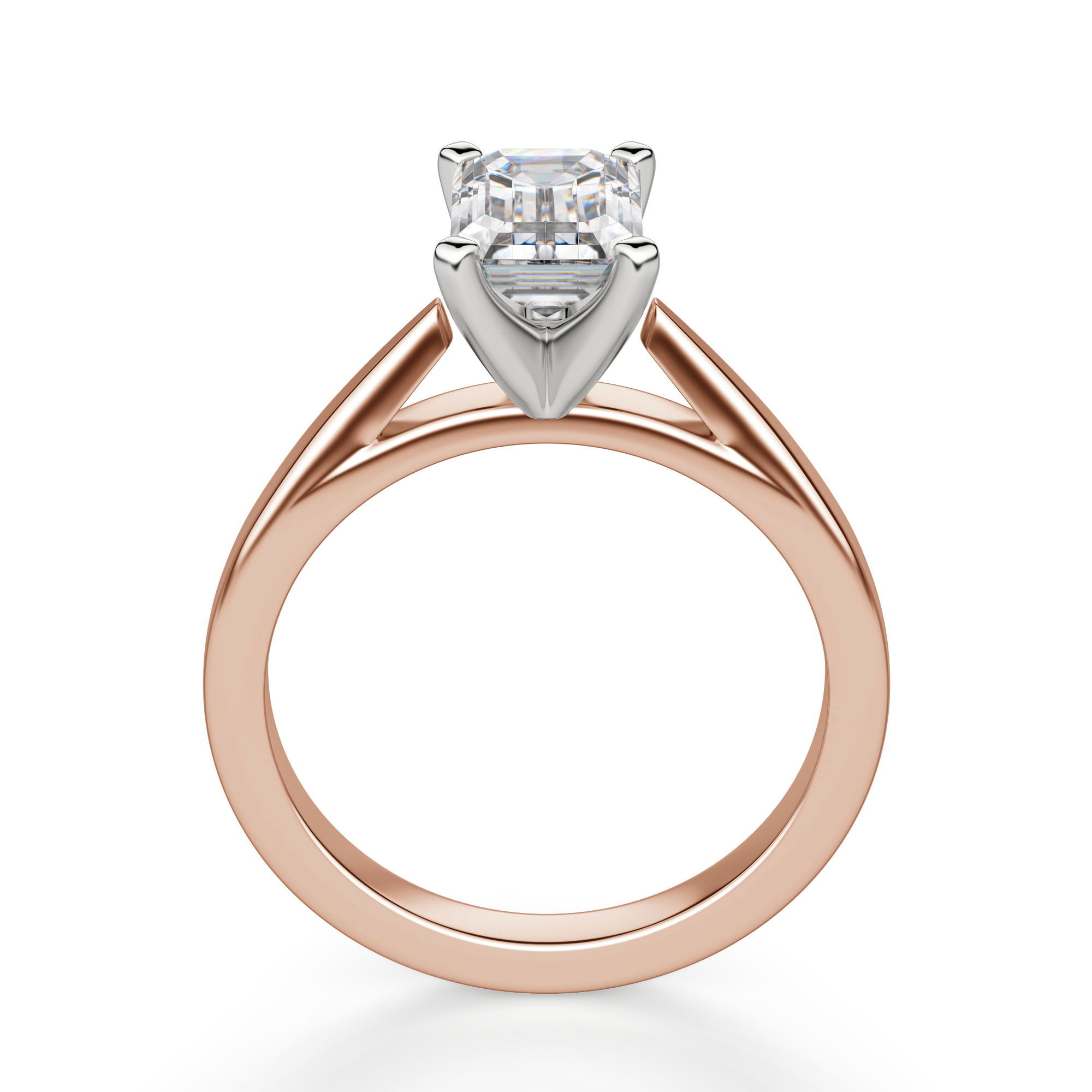 Cathedral Emerald Cut Engagement Ring