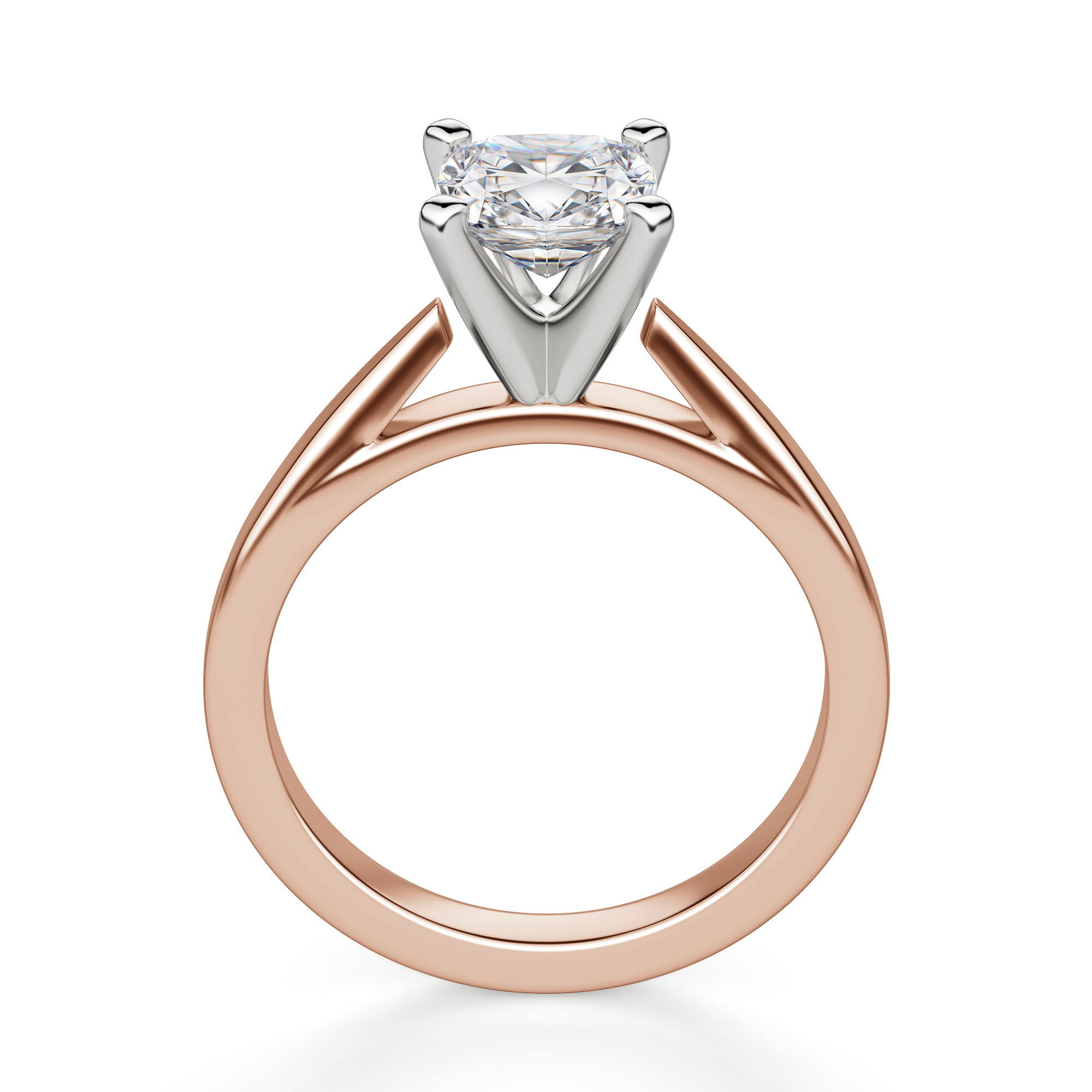 Cathedral Cushion Cut Engagement Ring