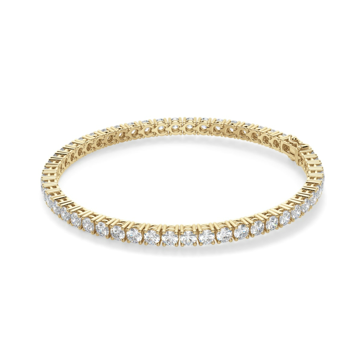 4 Prong Round Cut Tennis Bracelet