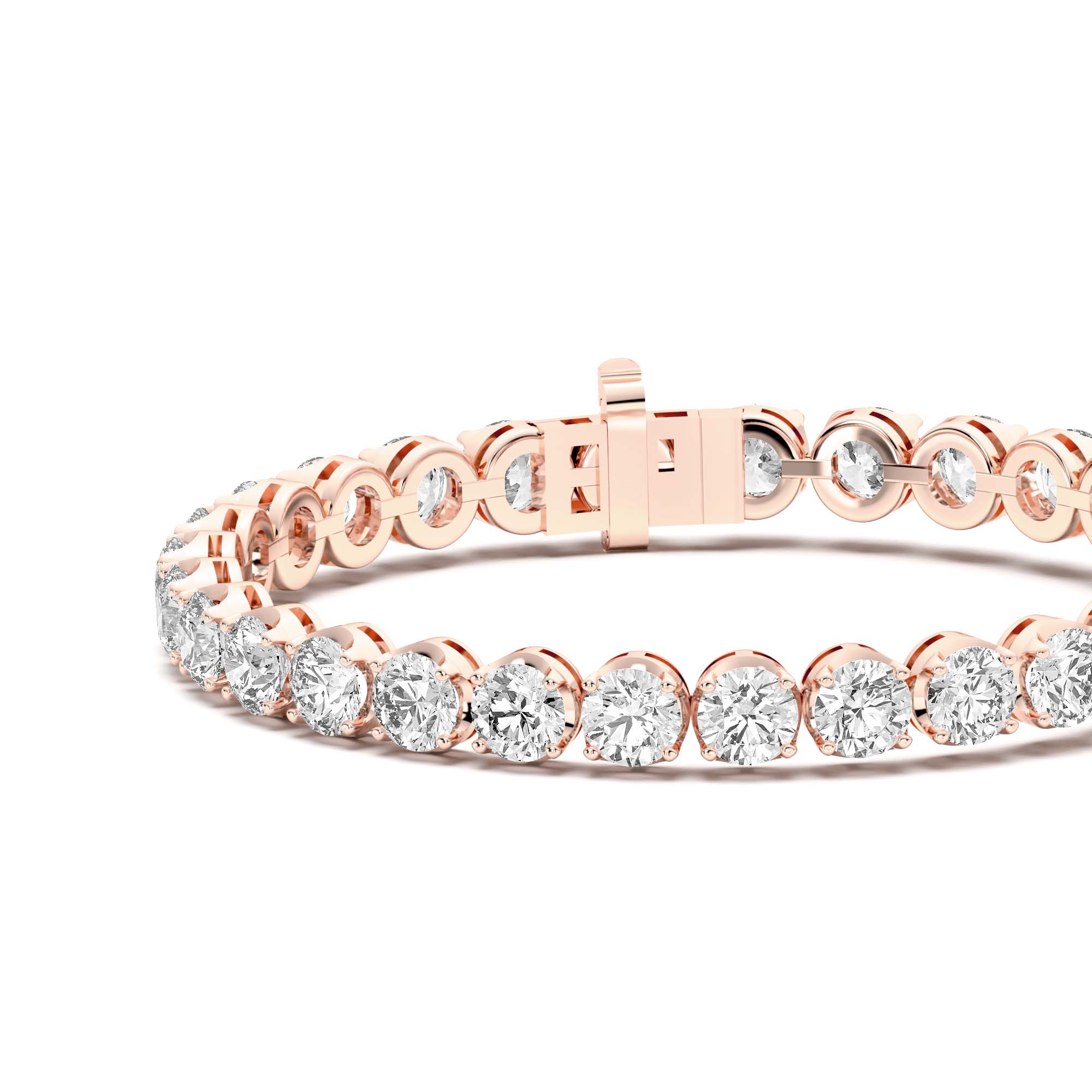 Bold 4 Prong Round Cut Tennis Bracelet 15.00 tcw