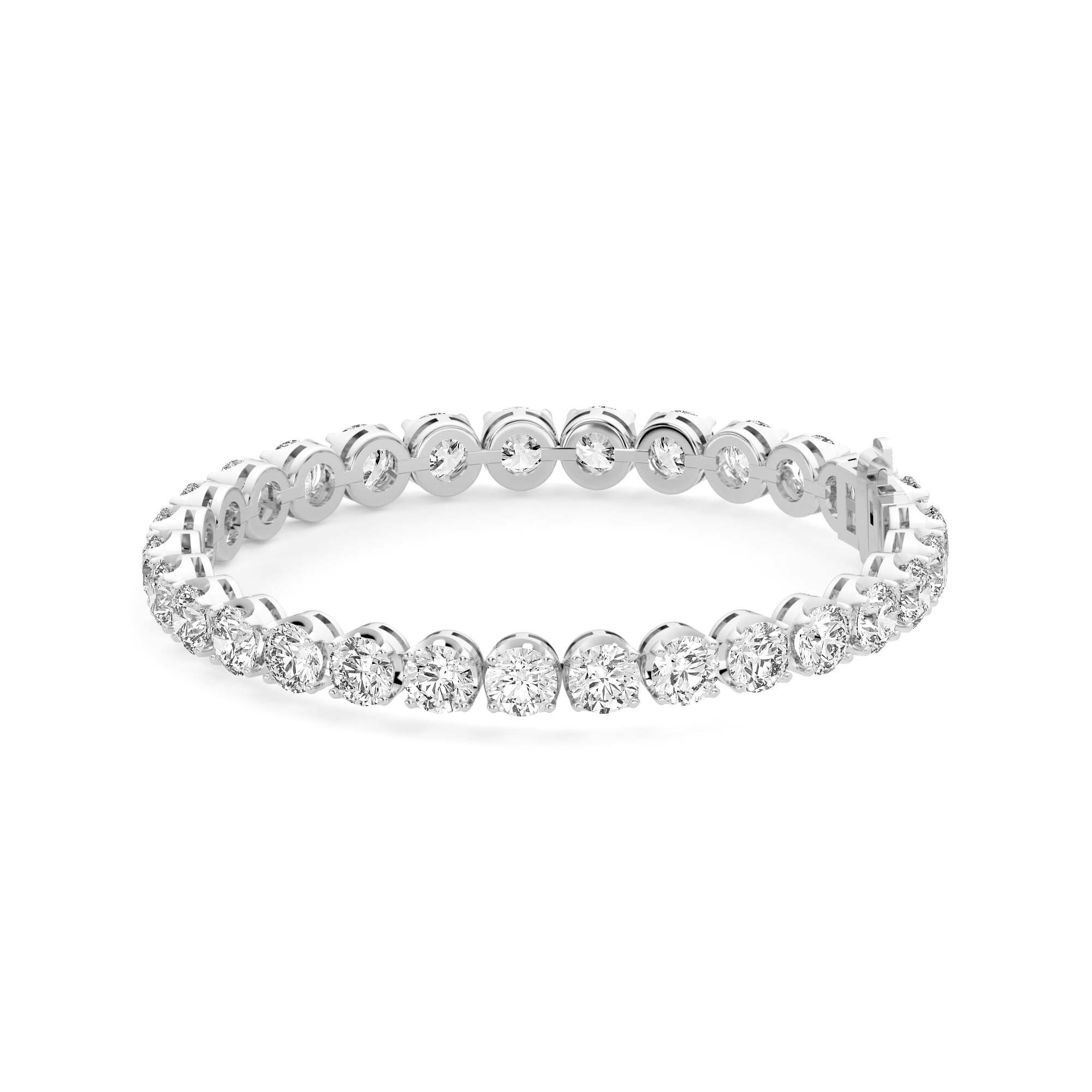 Bold 4 Prong Round Cut Tennis Bracelet 15.00 tcw