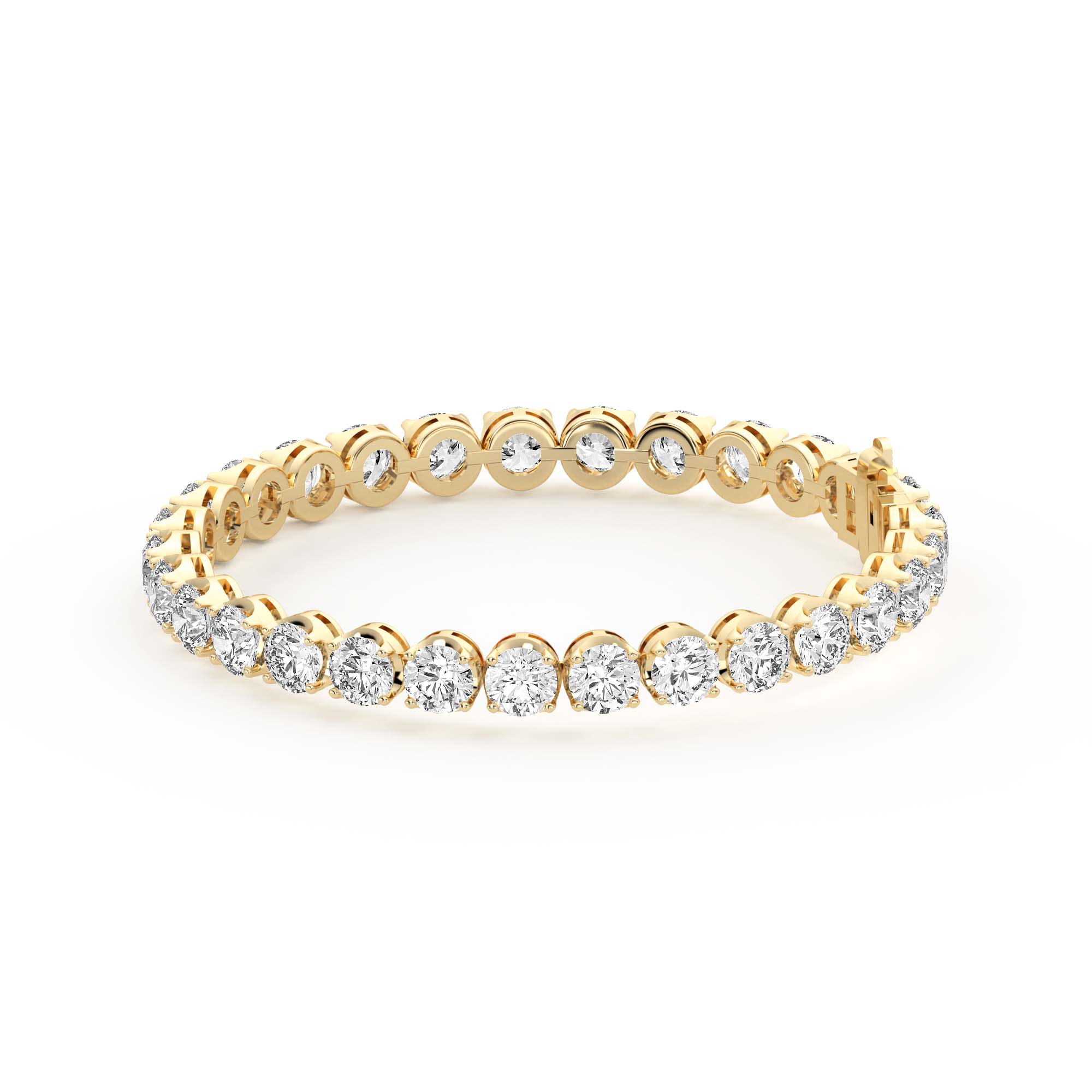 Bold 4 Prong Round Cut Tennis Bracelet 15.00 tcw