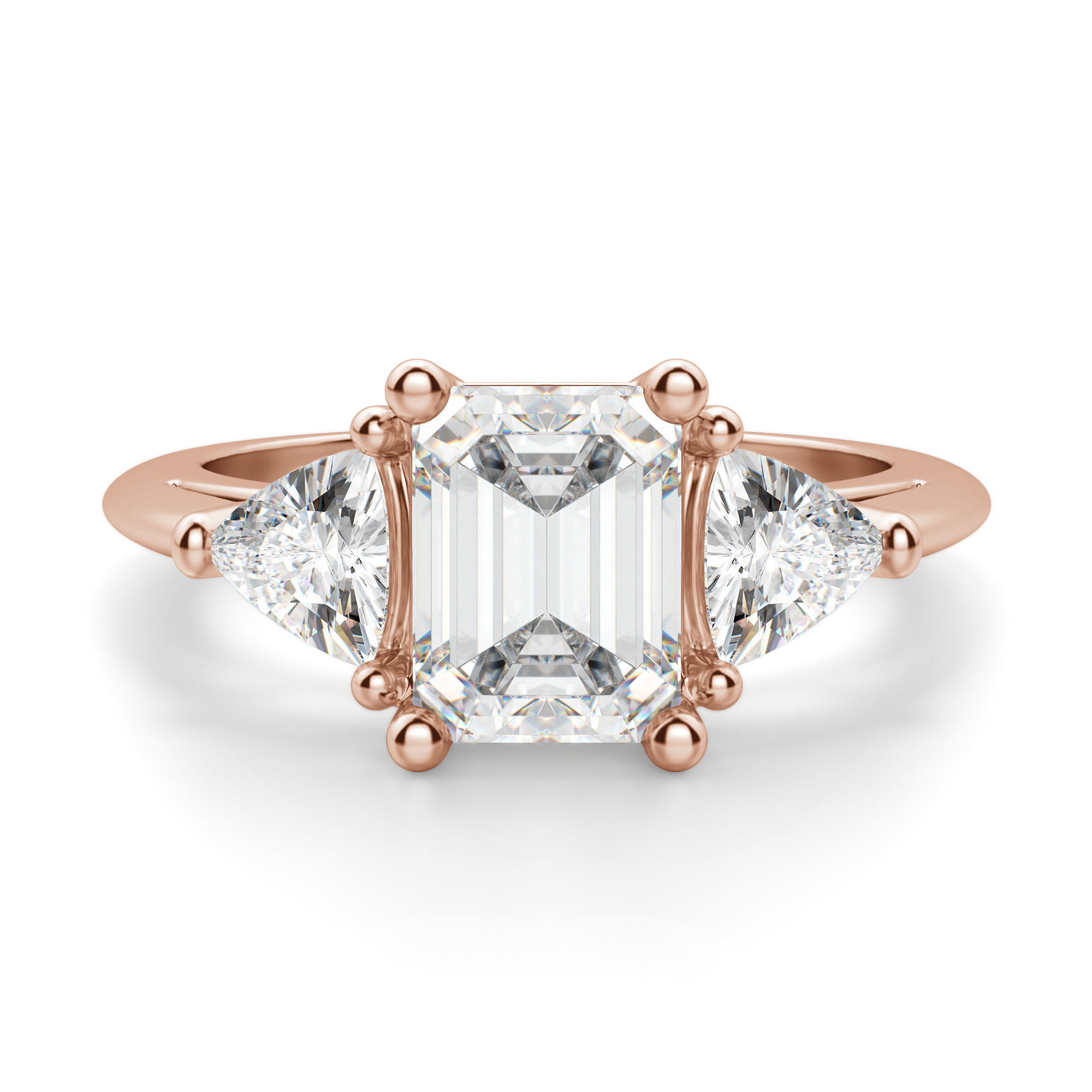 Timeless Emerald Cut 1.00 ct Center Engagement Ring