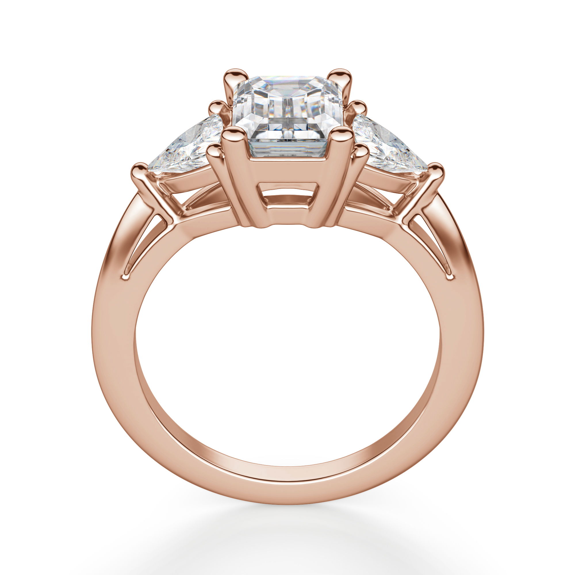 Timeless Emerald Cut 1.00 ct Center Engagement Ring
